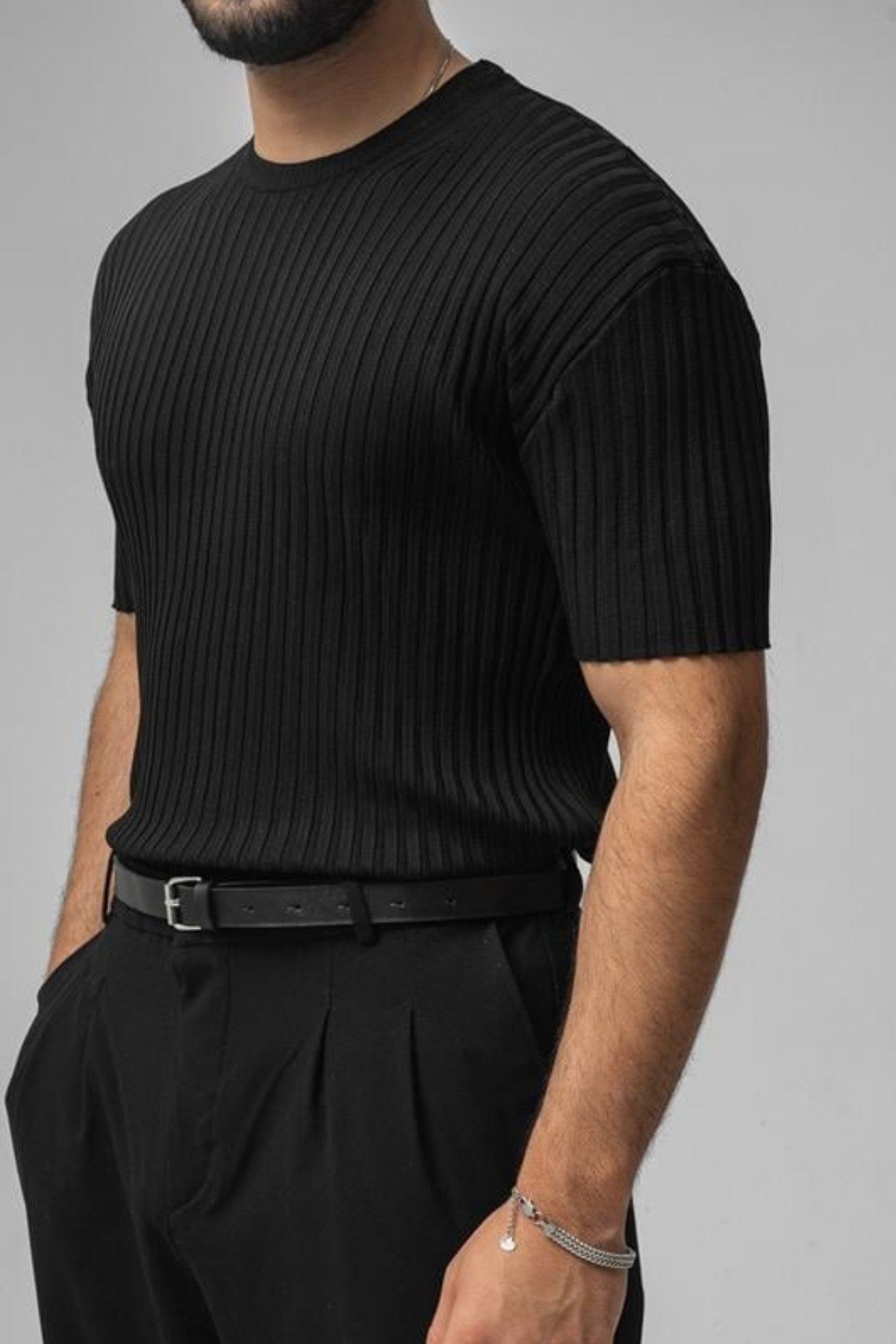 Tarz CoolT-shirtTRZ25007R02Erkek Likralı Loose Fit T-Shirt