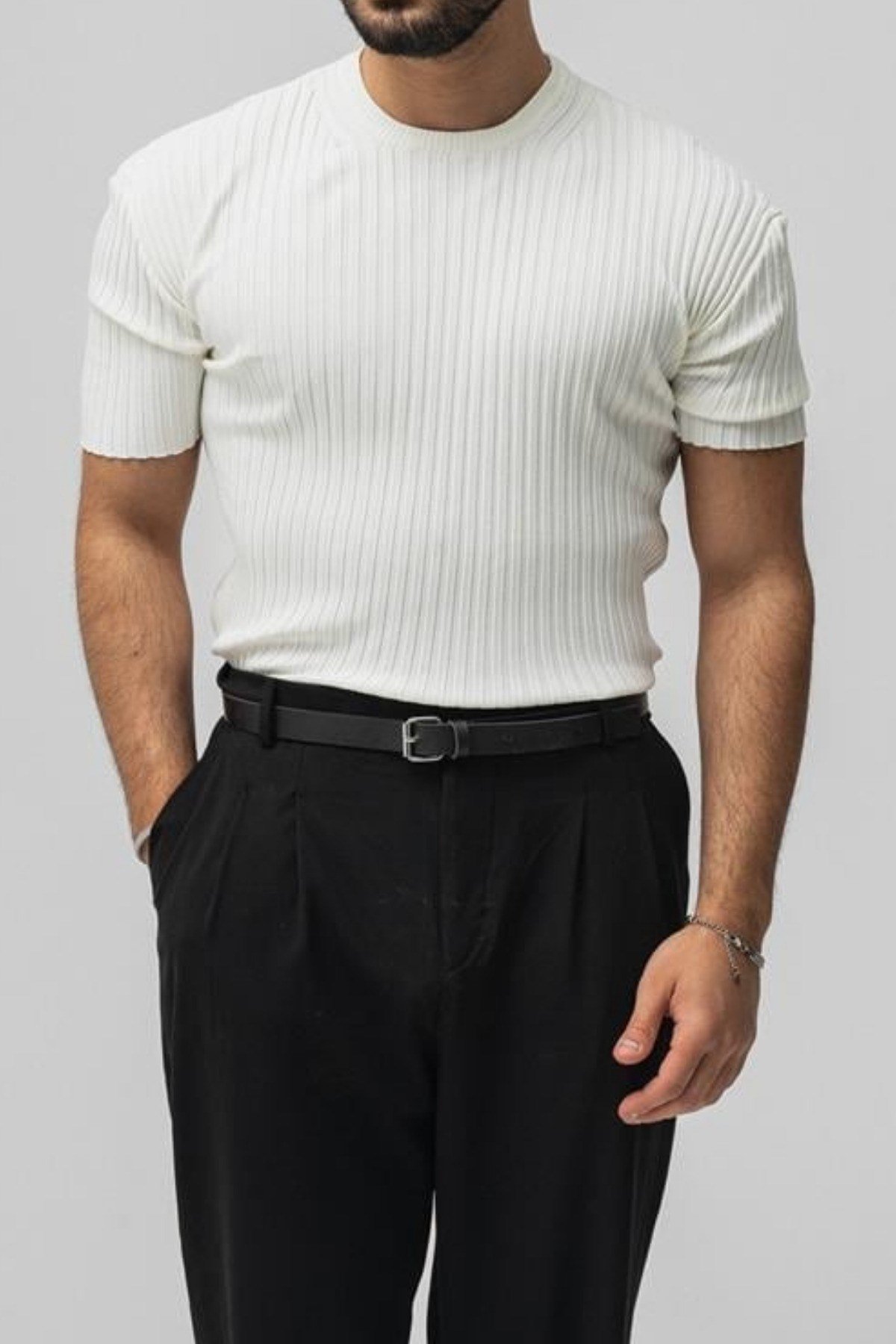 Tarz CoolT-shirtTRZ25007R02Erkek Likralı Loose Fit T-Shirt
