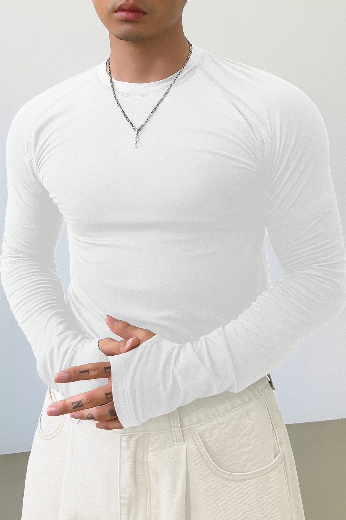 Tarz CoolT-shirtUZNKLETST025R01Erkek Uzun Kollu Basic T-shirt