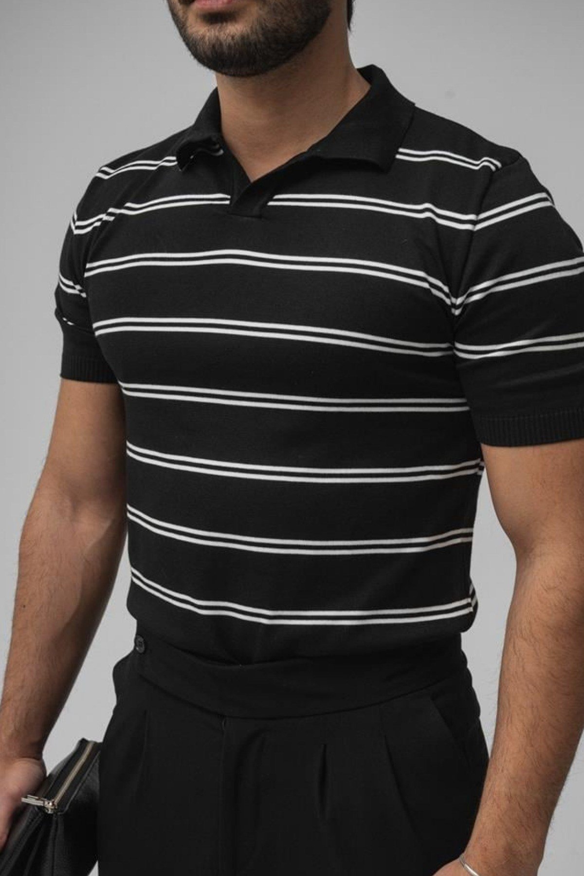 Tarz CoolT-shirtWPLYK0906R01Erkek Paralel Polo Yaka Slim T-shirt