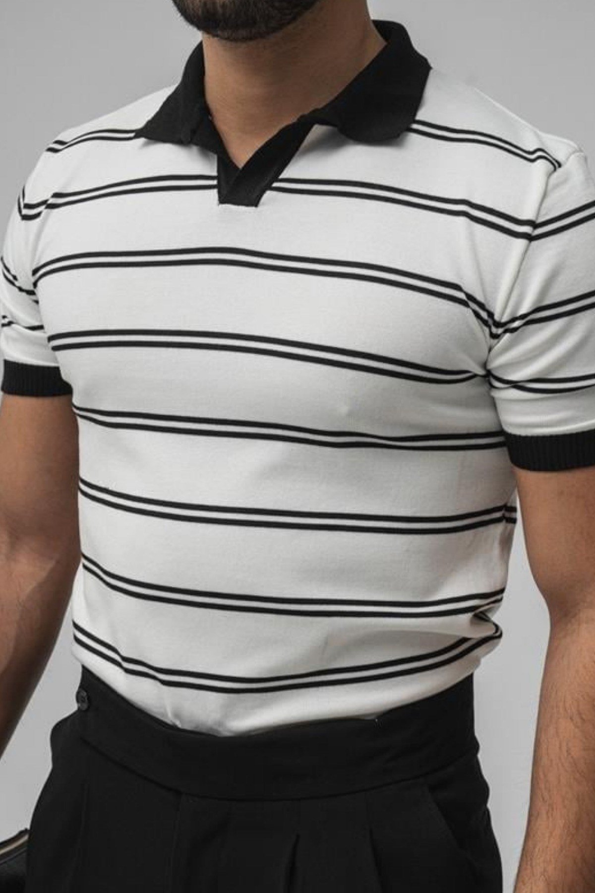 Tarz CoolT-shirtWPLYK0906R01Erkek Paralel Polo Yaka Slim T-shirt