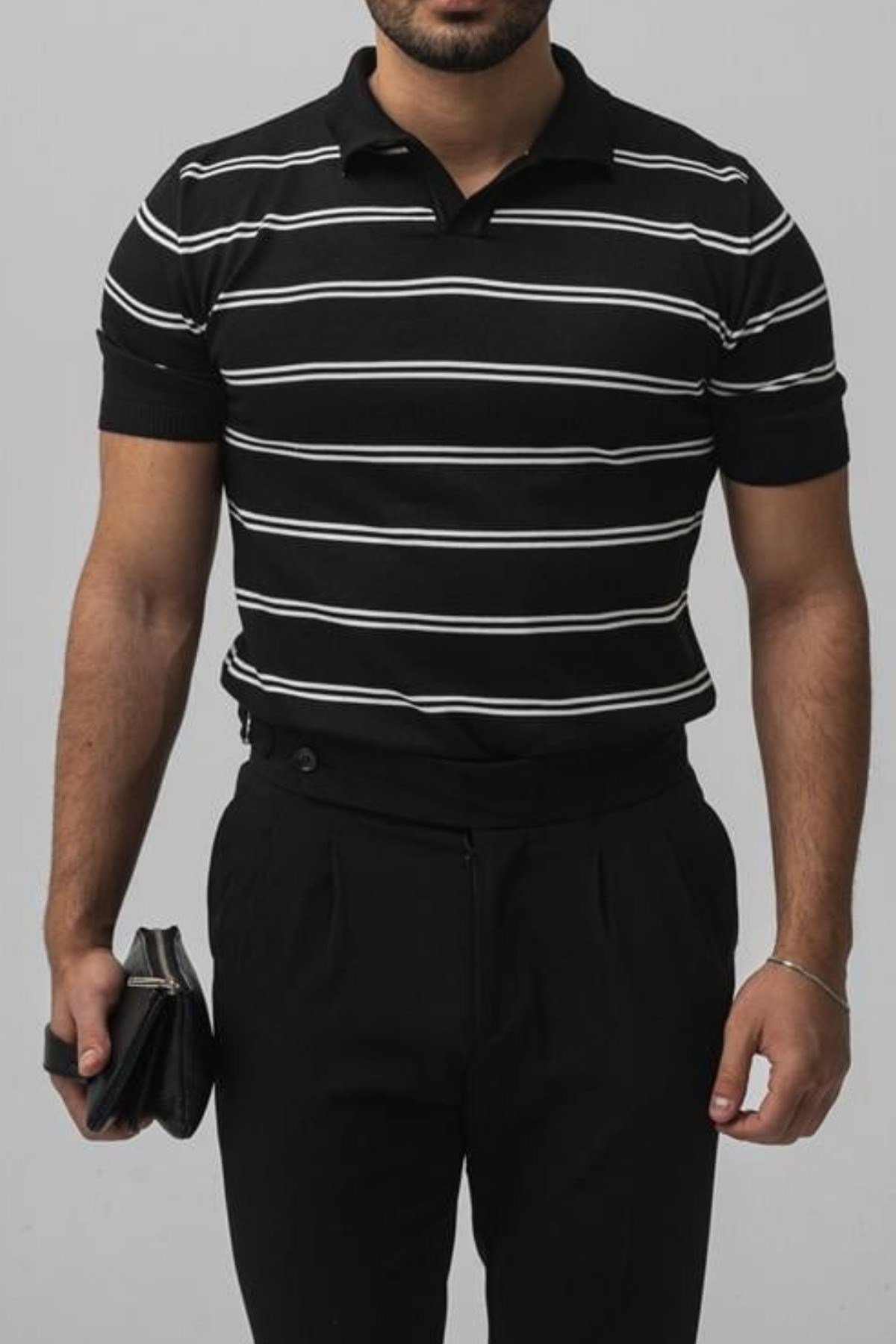 Tarz CoolT-shirtWPLYK0906R01Erkek Paralel Polo Yaka Slim T-shirt