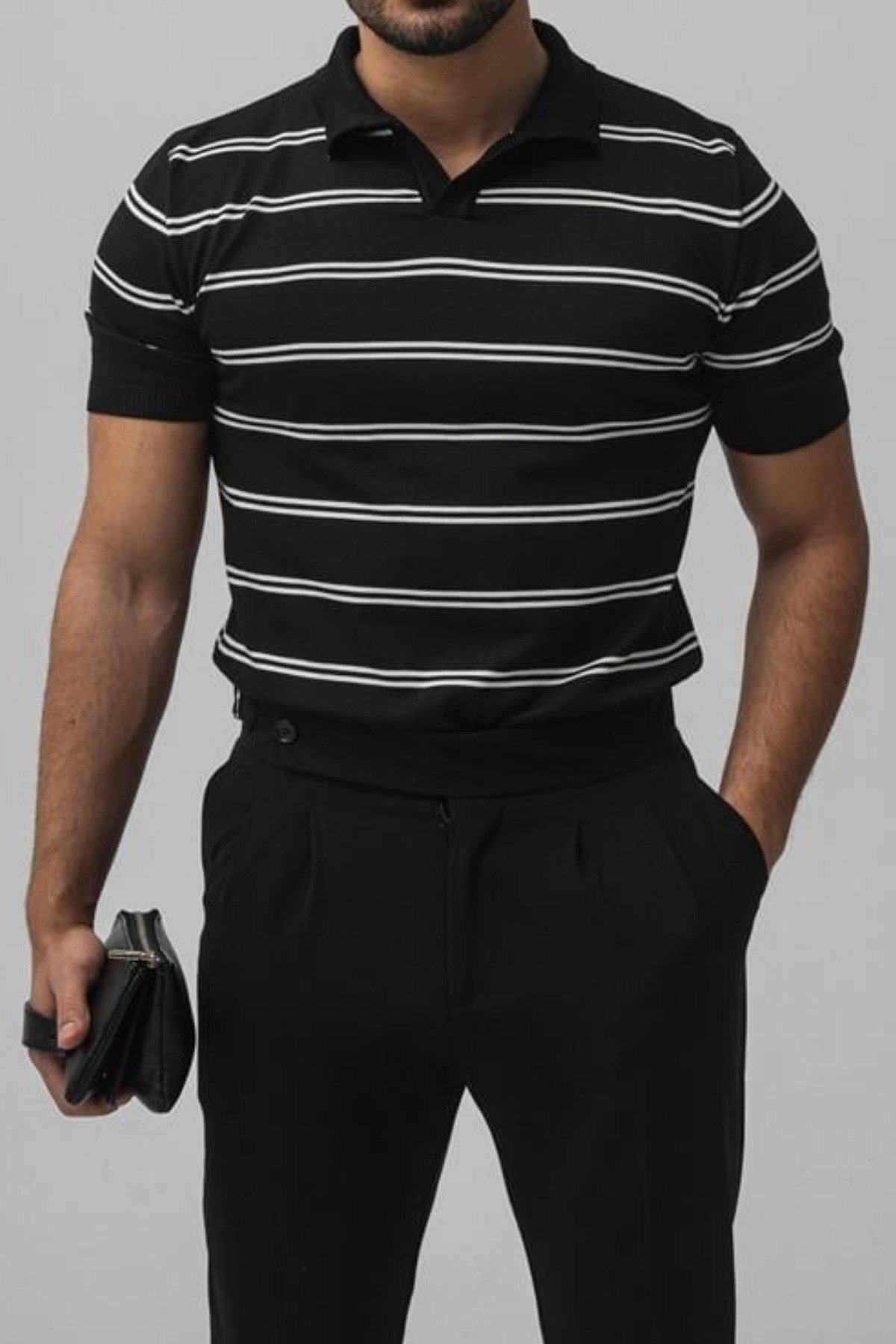 Tarz CoolT-shirtWPLYK0906R01Erkek Paralel Polo Yaka Slim T-shirt