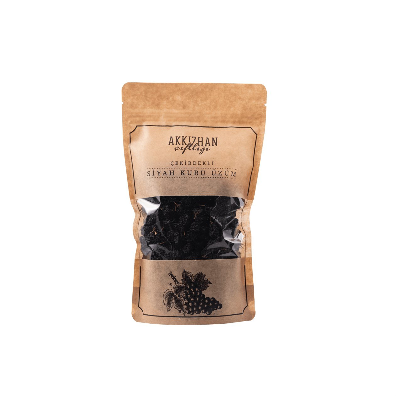 Akkızhan Çiftliği Siyah Kuru Üzüm Çekirdekli 500 gr görseli.