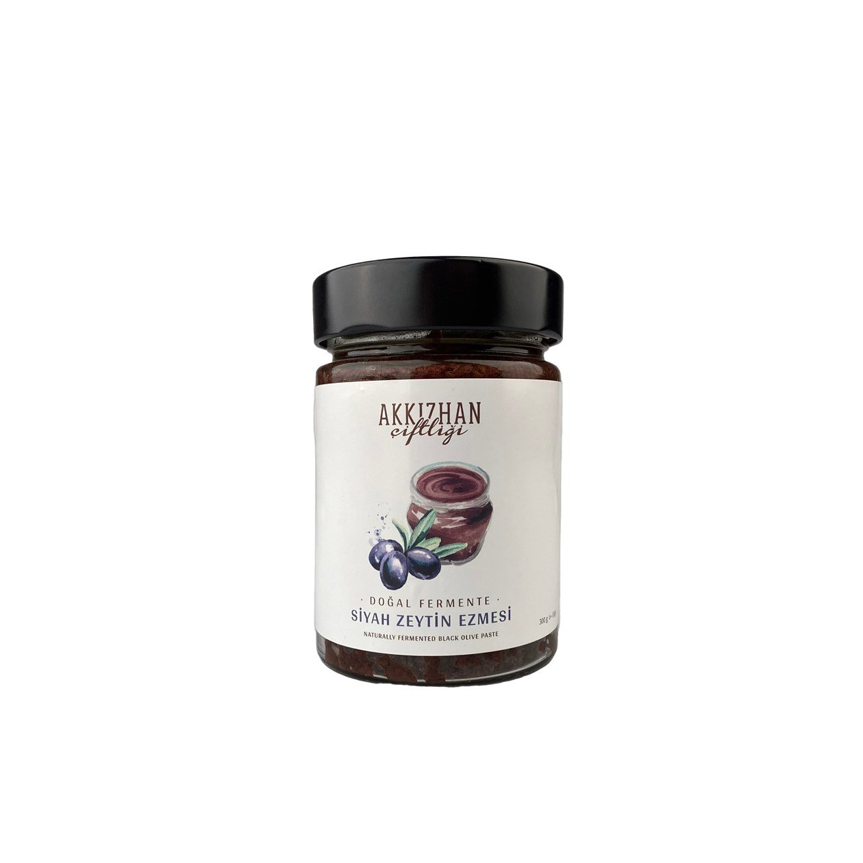 Akkızhan Çiftliği Siyah Zeytin Ezmesi 300 gr görseli.