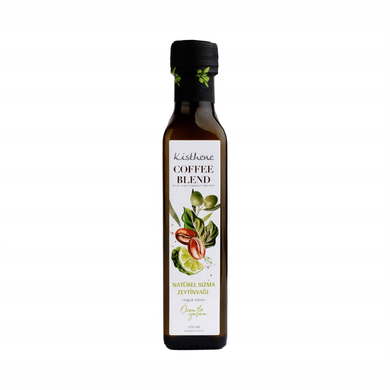 Kisthene Bergamot Coffee Blend Çeşnili Zeytinyağı 250 ml görseli.
