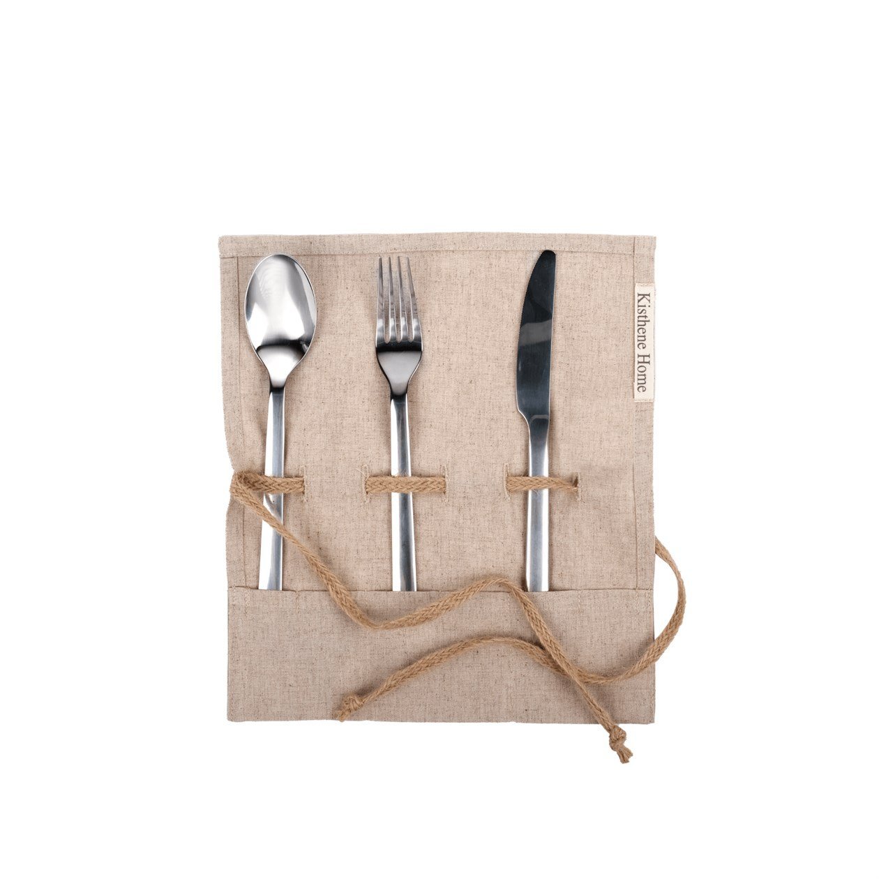 Kisthene Home Çatal Bıçak Servisi 4'lü Set / Nakışlı görseli.