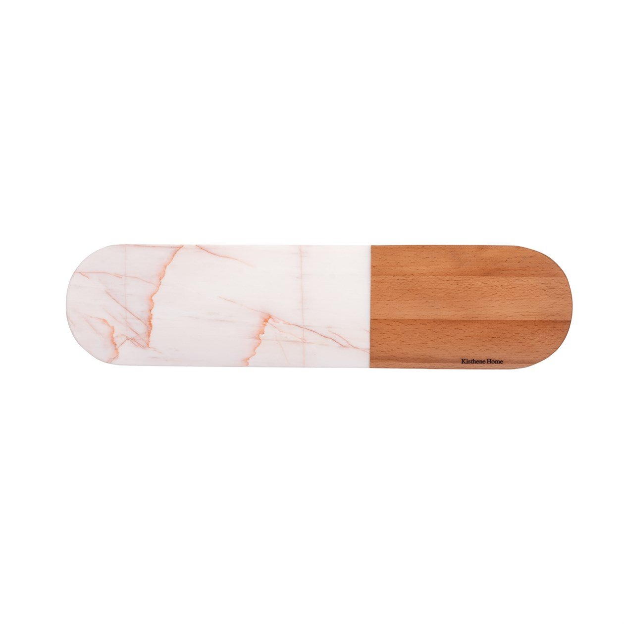 Kisthene Home Sunum ve Kesme Tahtası Oval Beyaz görseli.