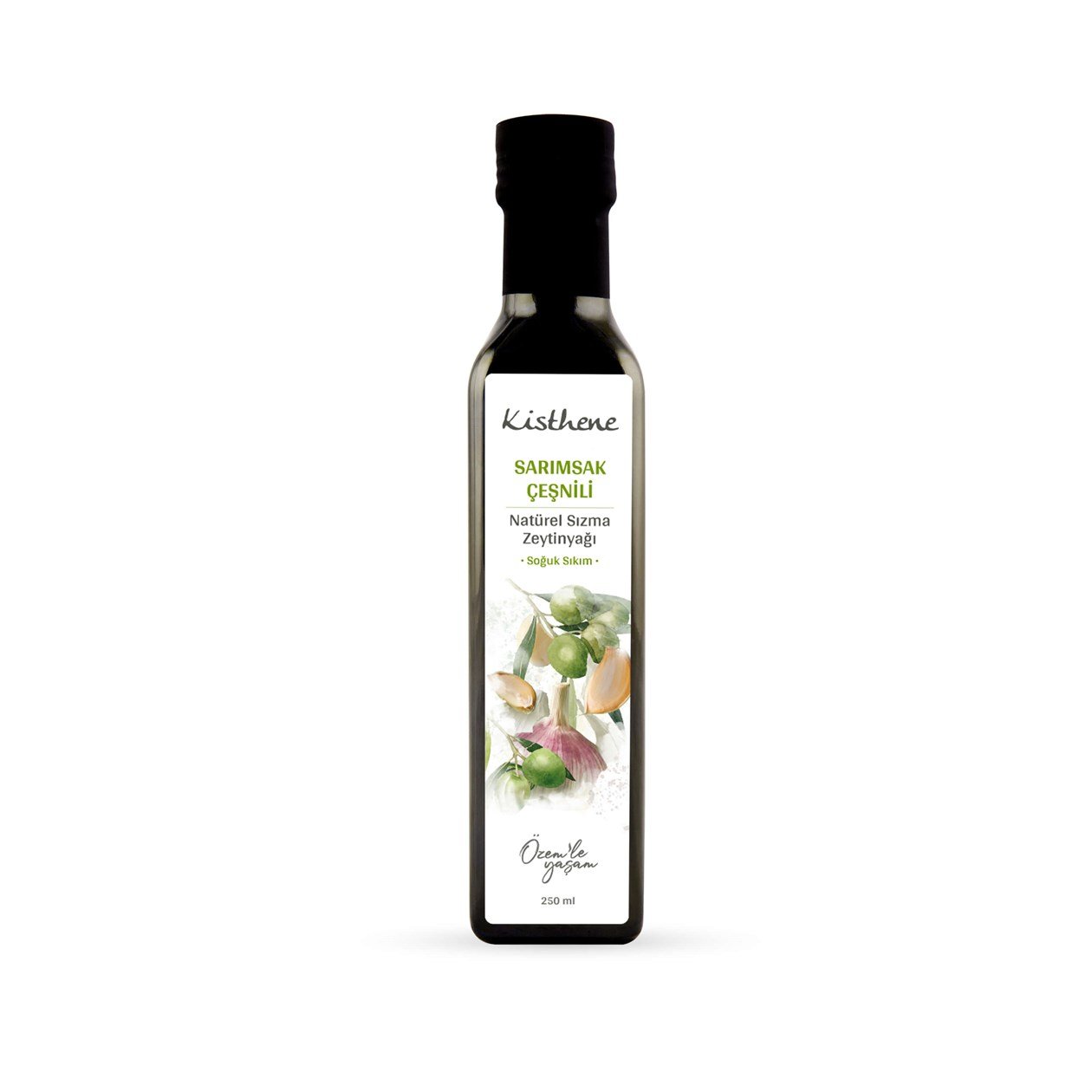 Kisthene Sarımsak Çeşnili Zeytinyağı 250 ml görseli.