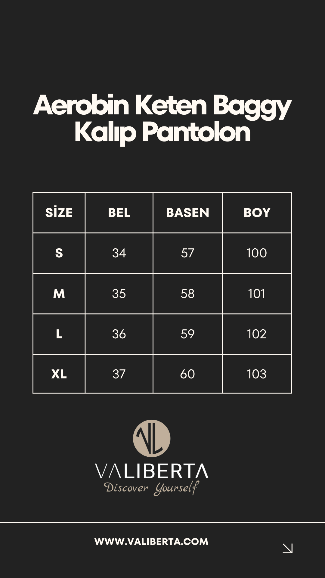 Aerobin Keten Baggy Kalıp Pantolon - Siyah