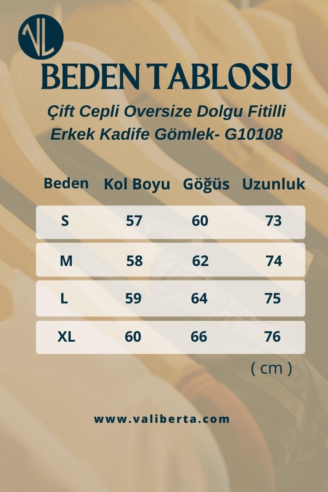 Çift Cepli Oversize Dolgu Fitilli Erkek Kadife Gömlek - Bej