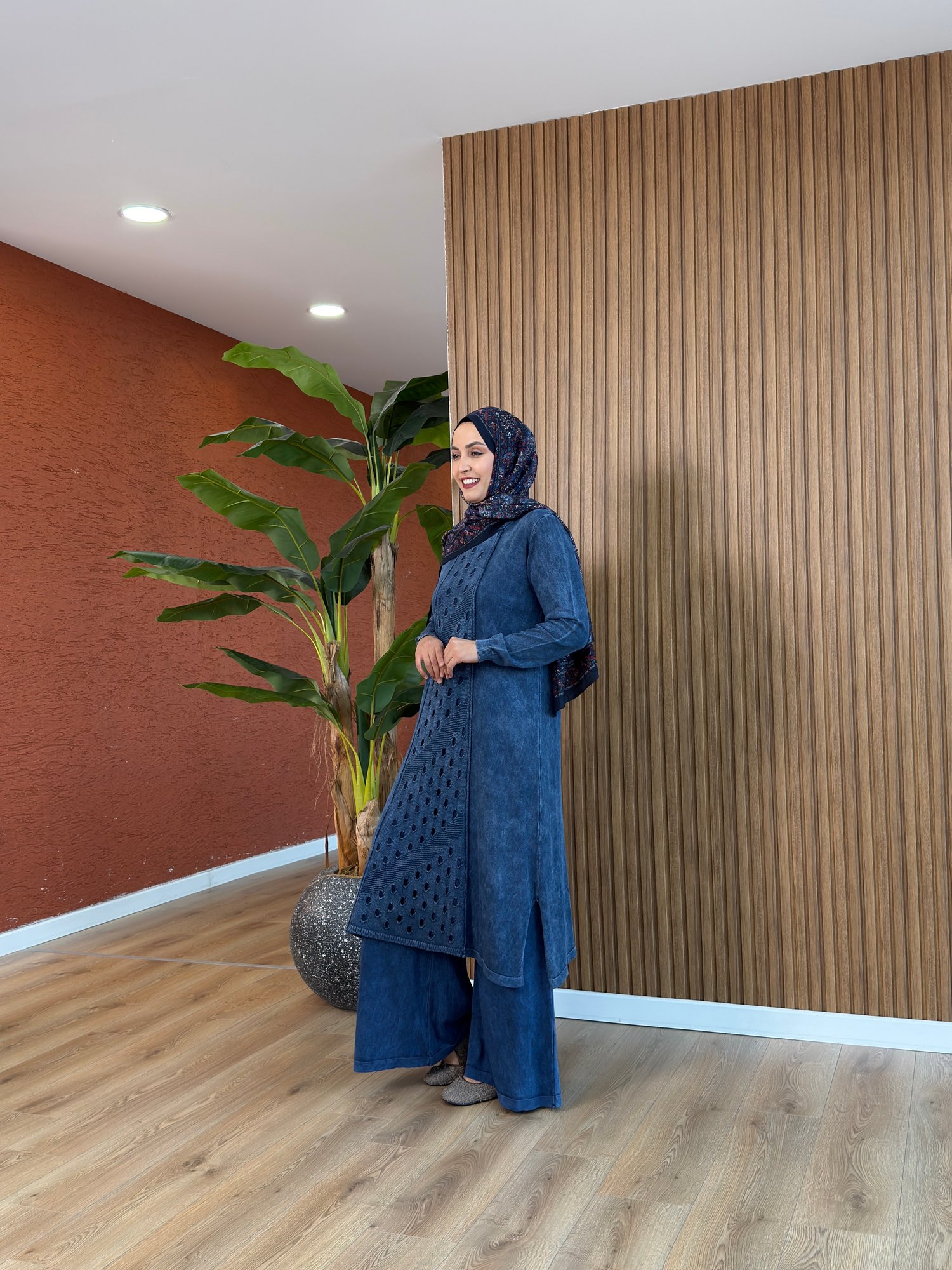 Asel % 100 Pamuk Tunik-Lacivert