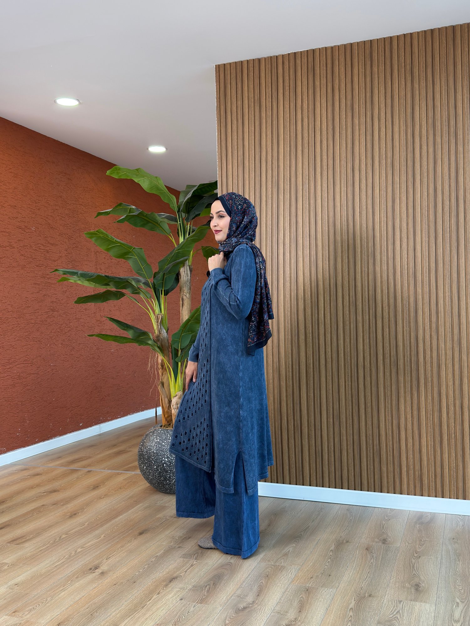Asel % 100 Pamuk Tunik-Lacivert