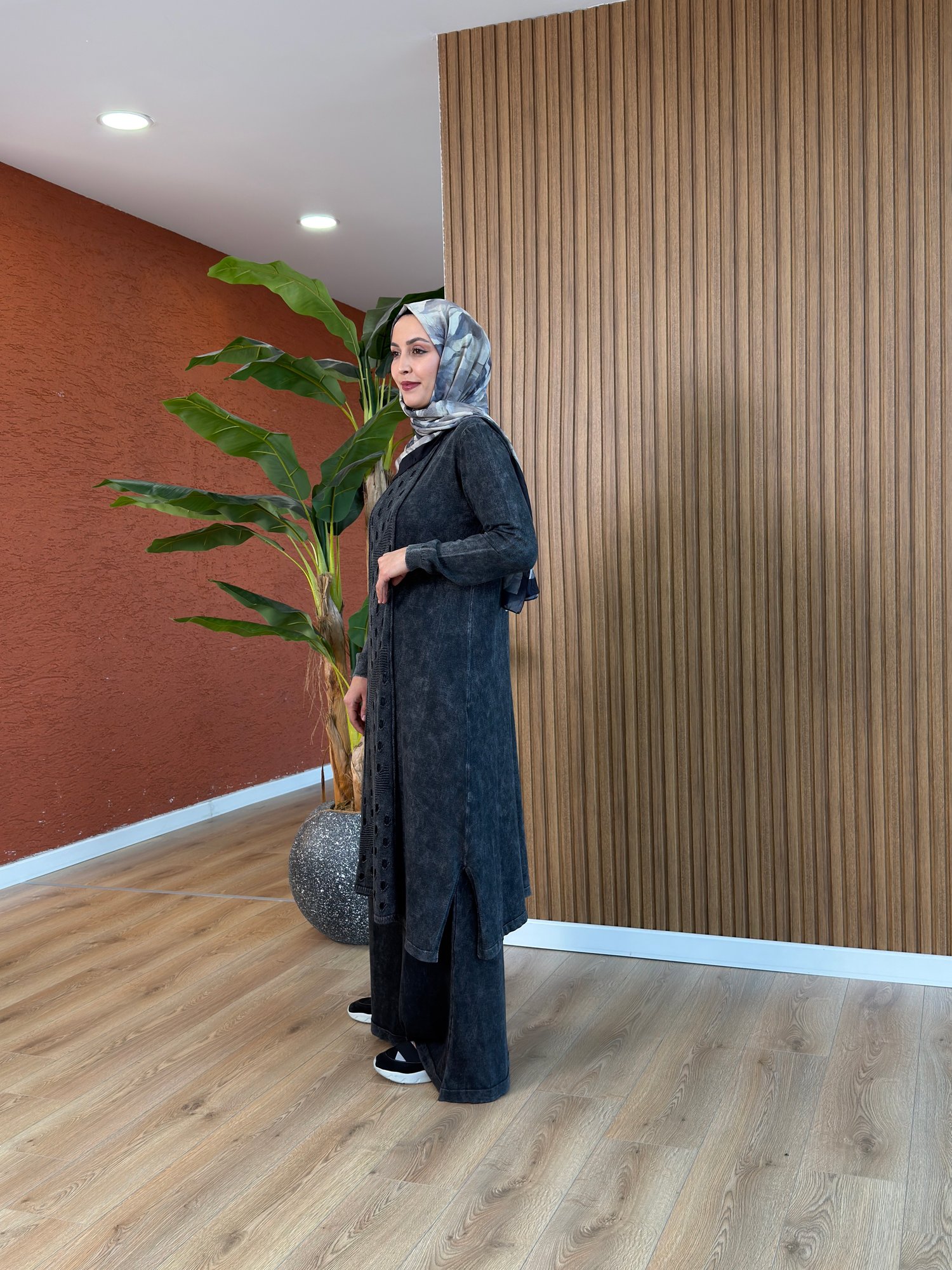 Asel % 100 Pamuk Tunik-Siyah
