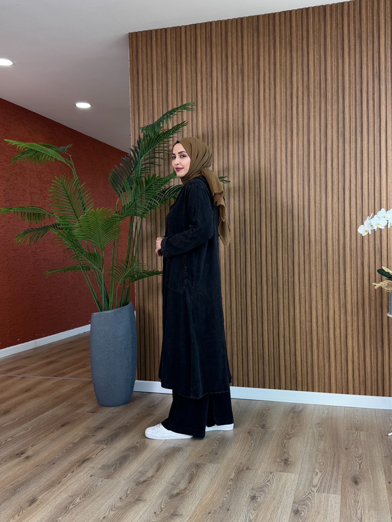 Berna Tencel Pamuk Takım-Siyah