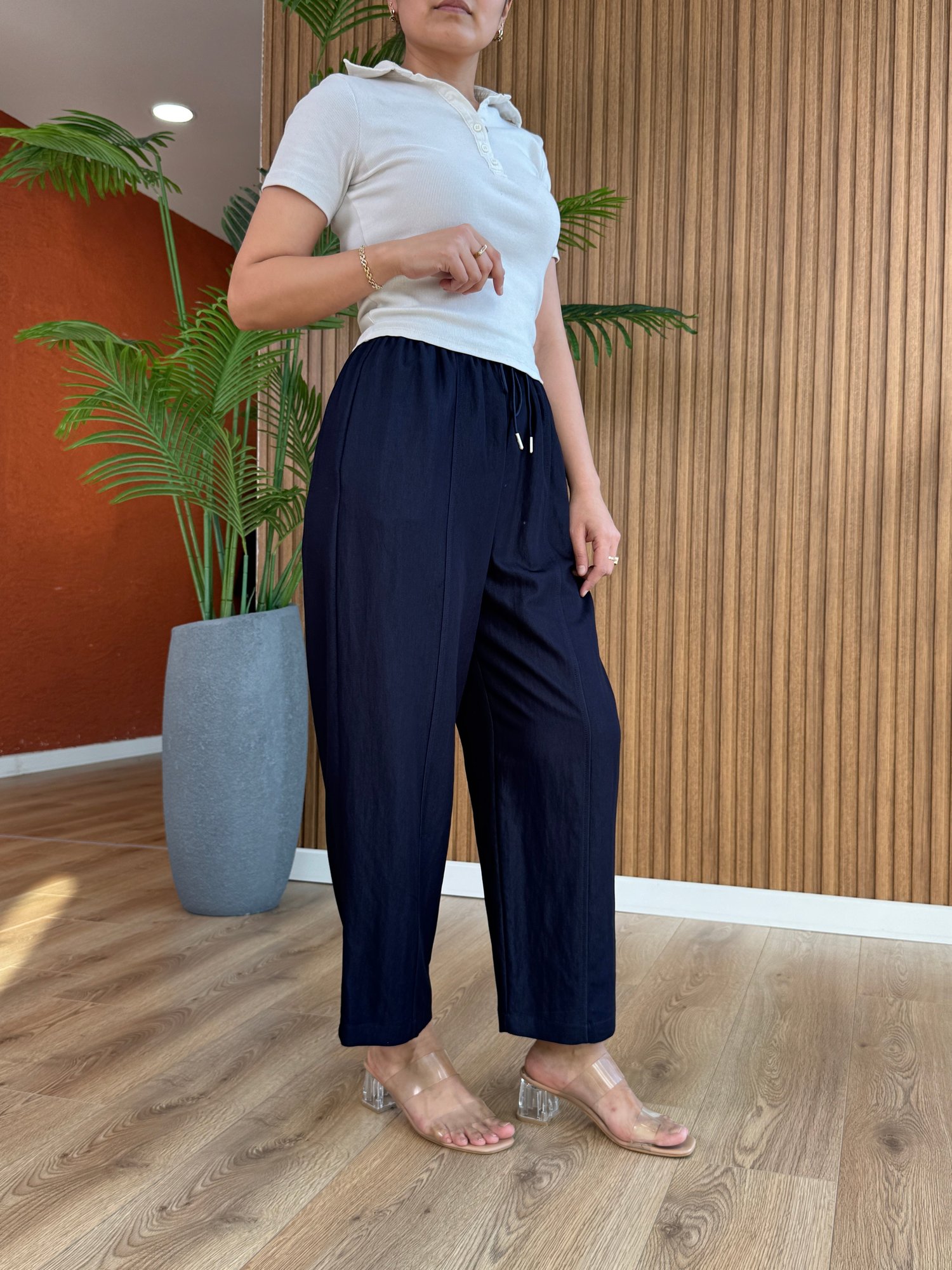 Dila Tencel Pantolon-Lacivert