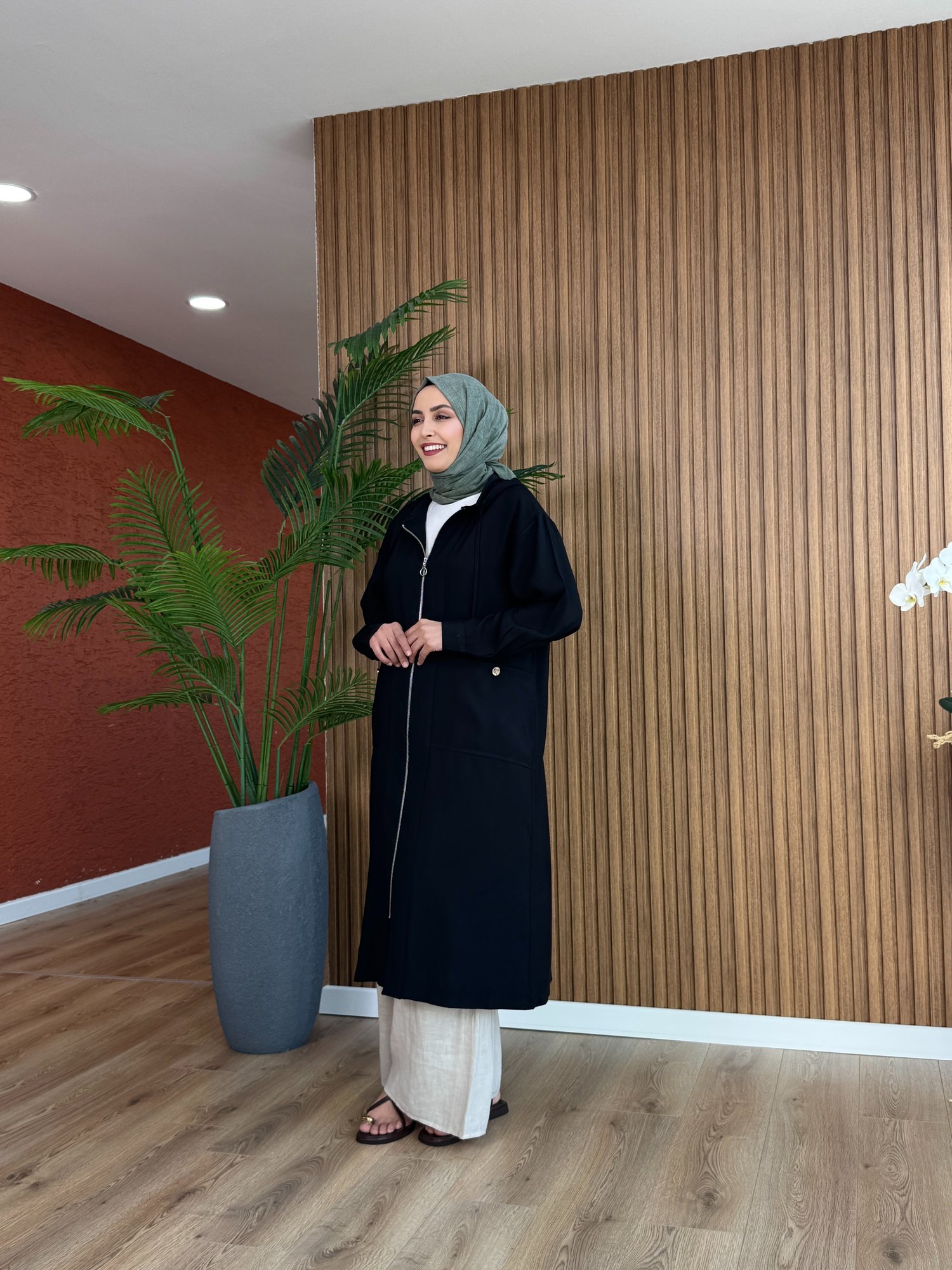 Gamze Tencel Kap -Siyah