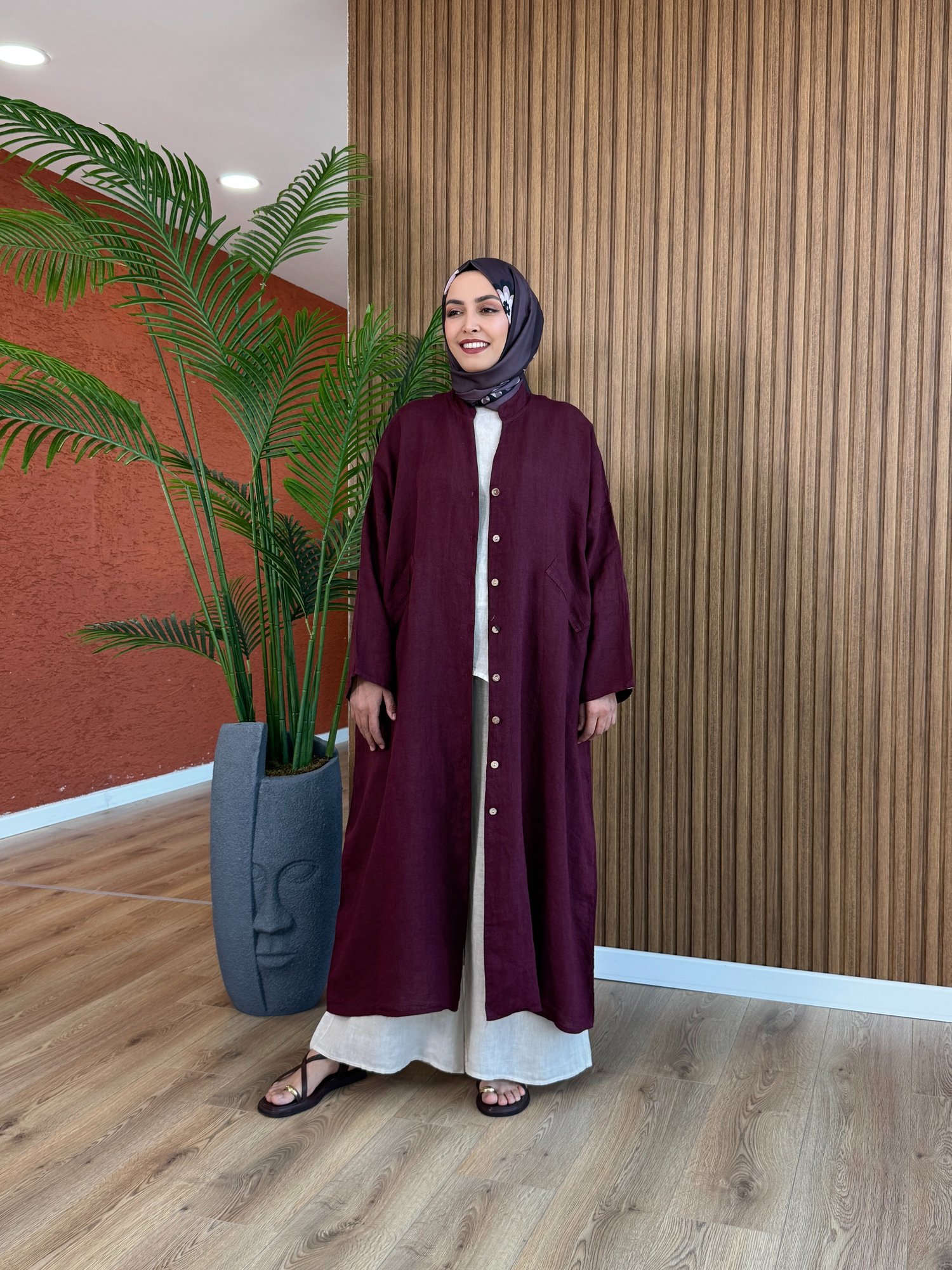 Lina Ham Keten Kap-Mürdüm