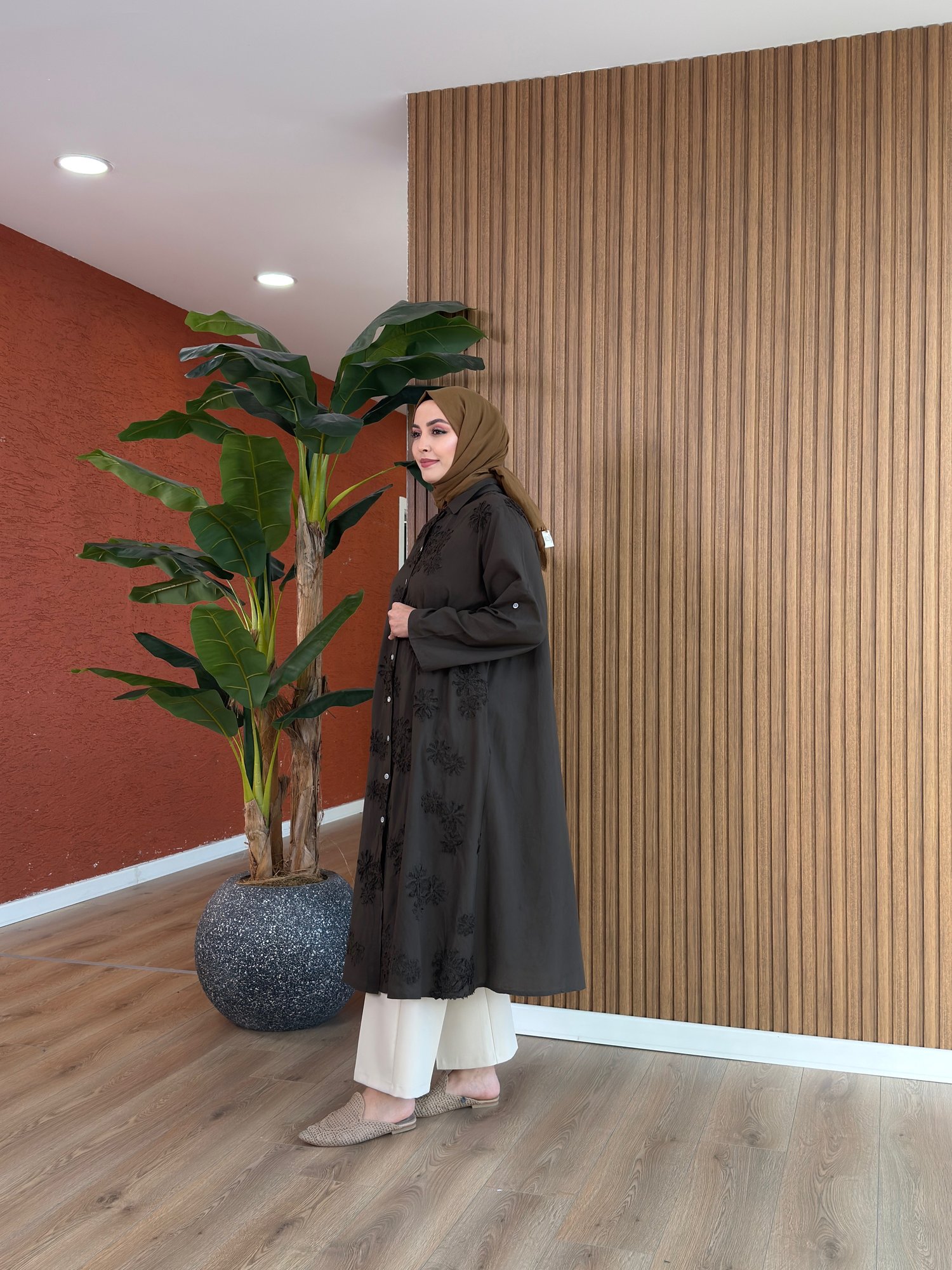 Merve Pamuk Tunik-Kahverengi