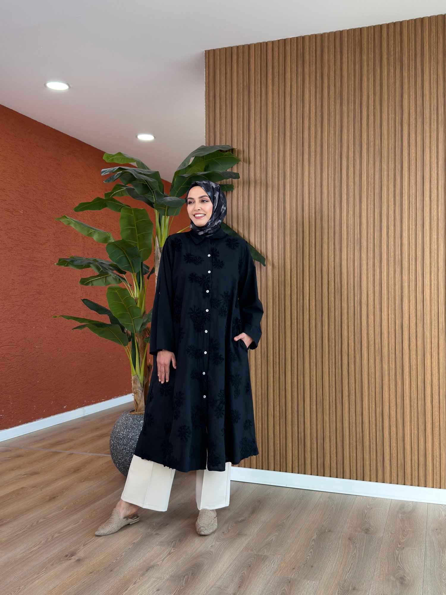 Merve Pamuk Tunik-Siyah