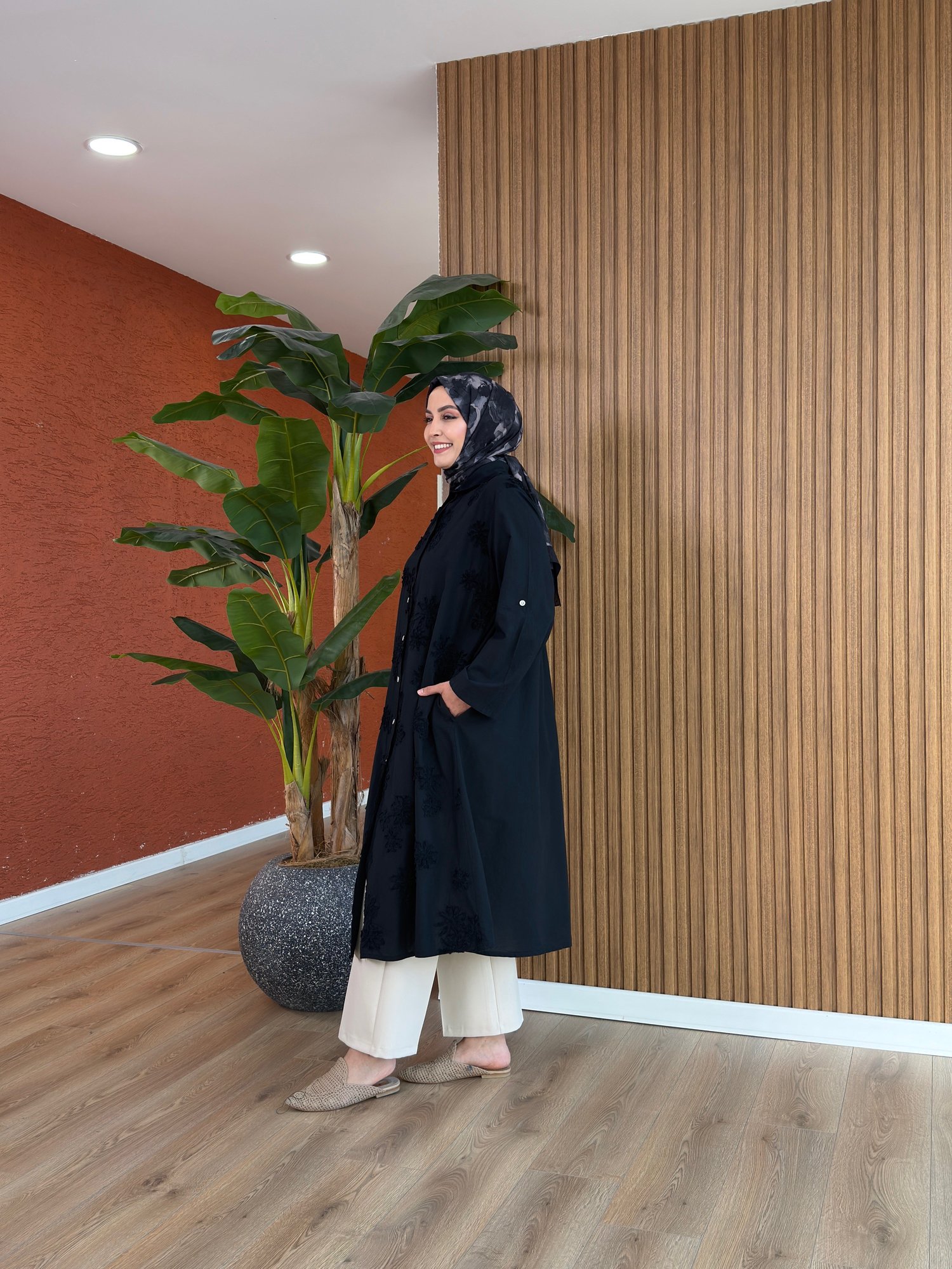Merve Pamuk Tunik-Siyah