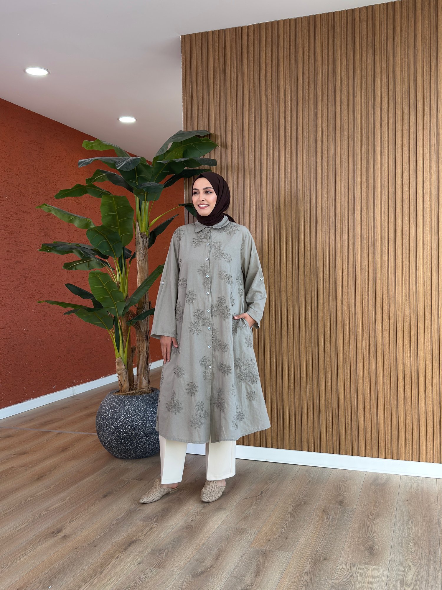 Merve Pamuk Tunik-Vizon