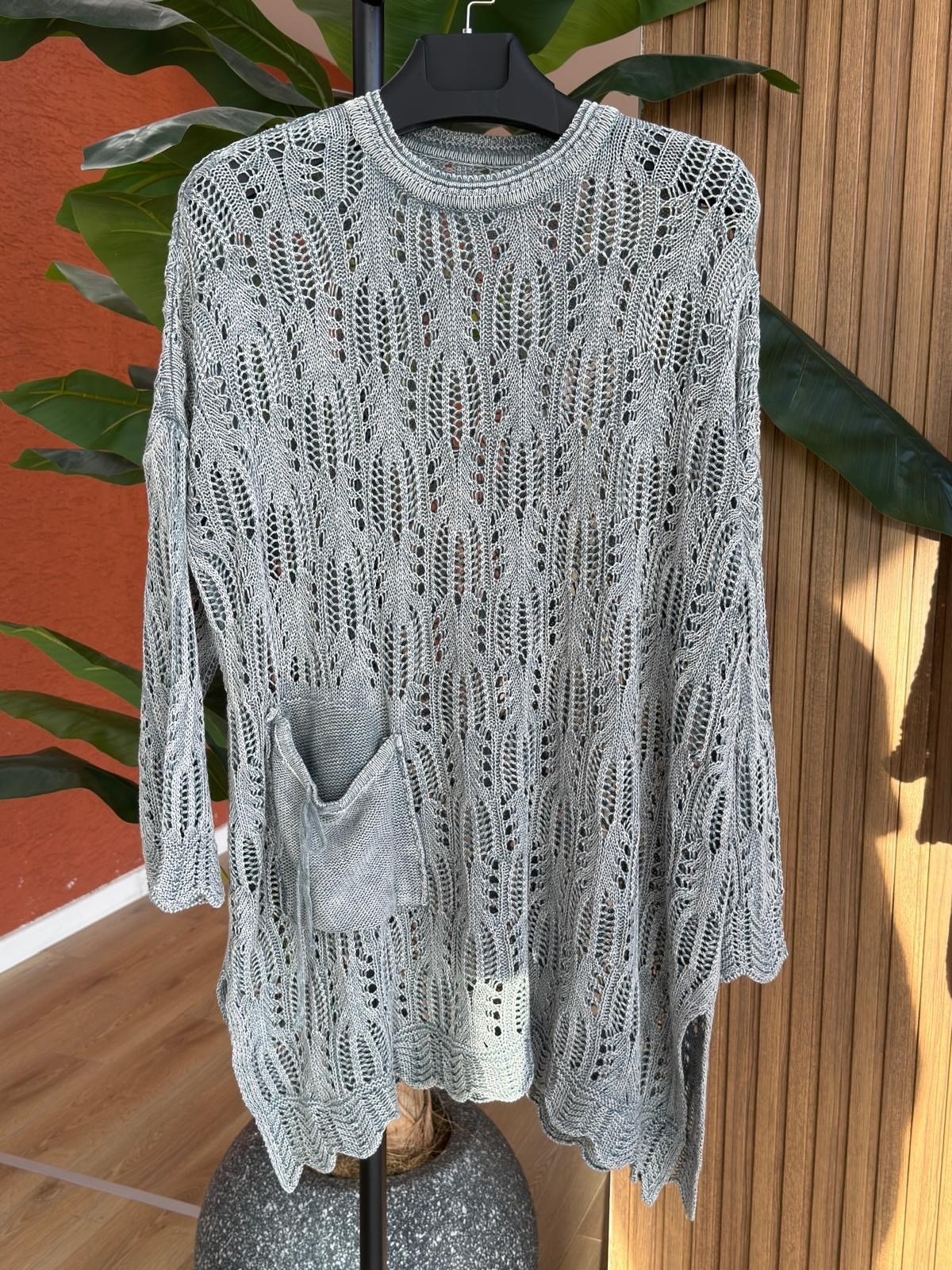 Meyra Pamuk Acurlu  Bluz - Gri