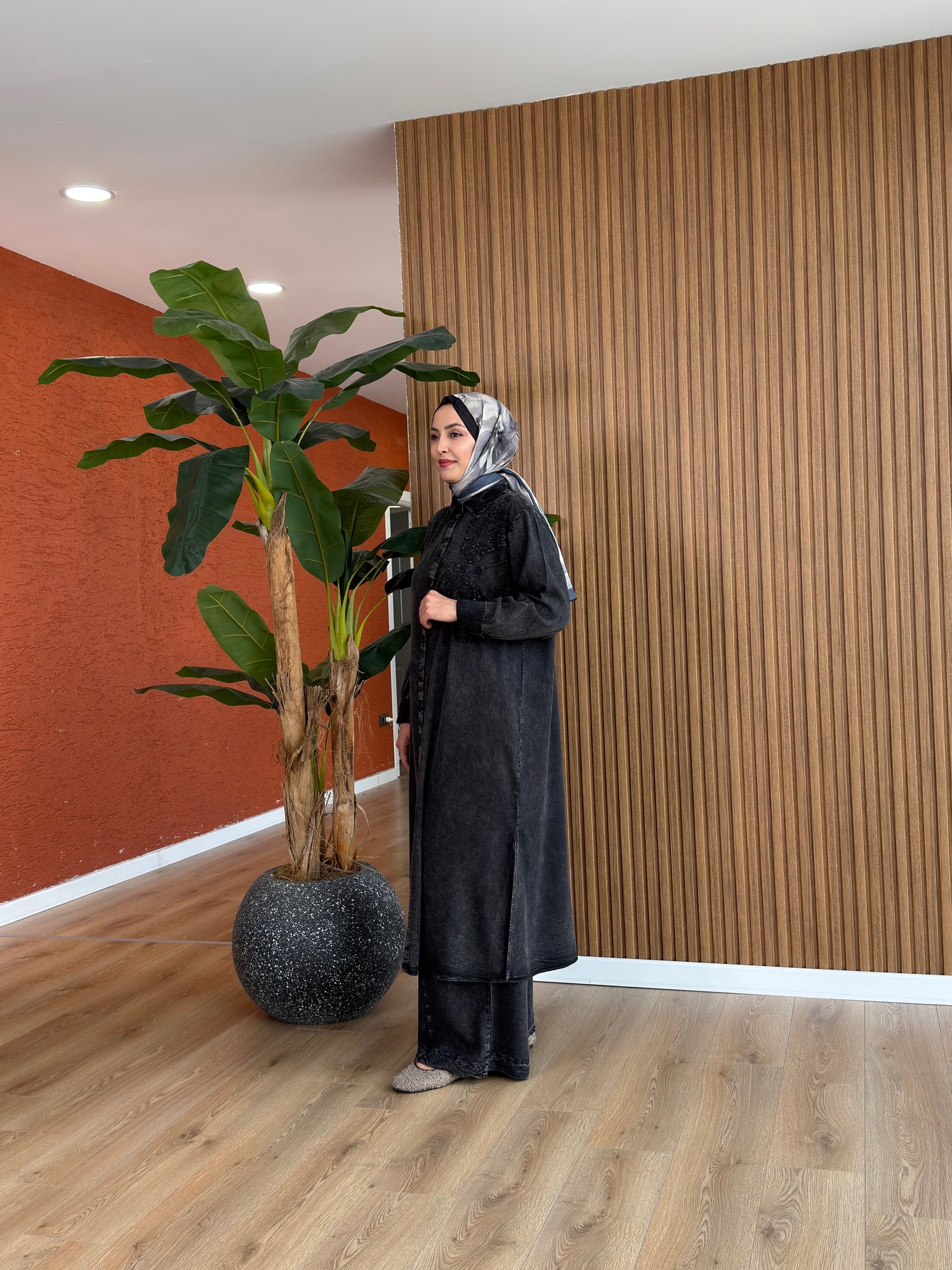 Nevra Tencel Takım -Siyah
