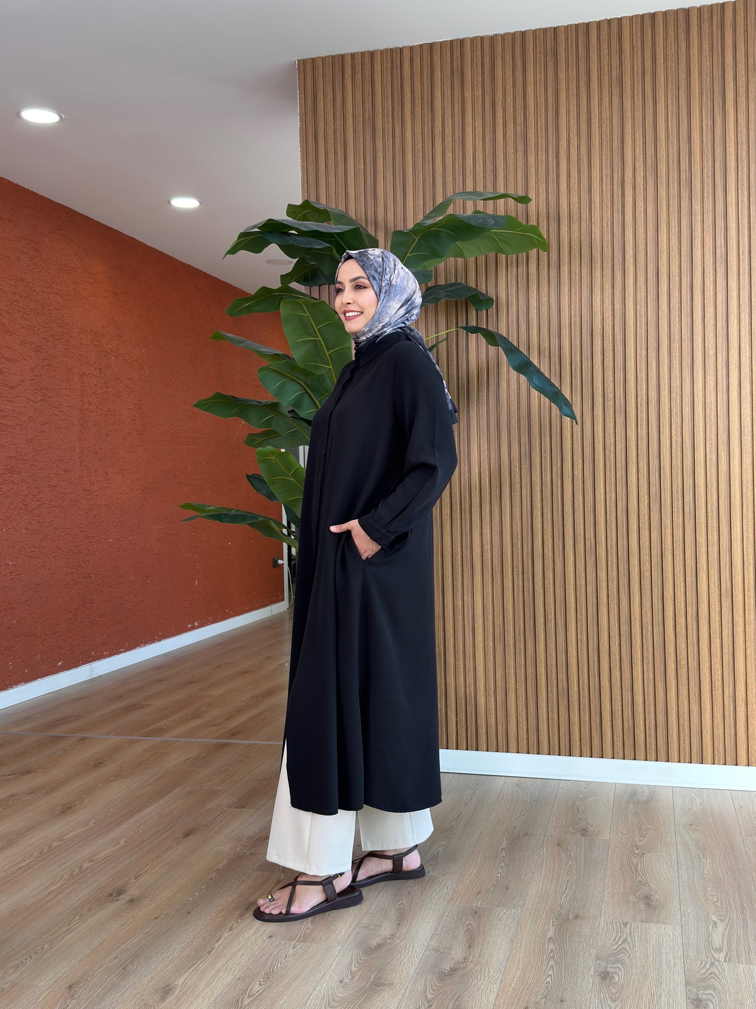 Vera Tensel Tam Boy Tunik  - Siyah