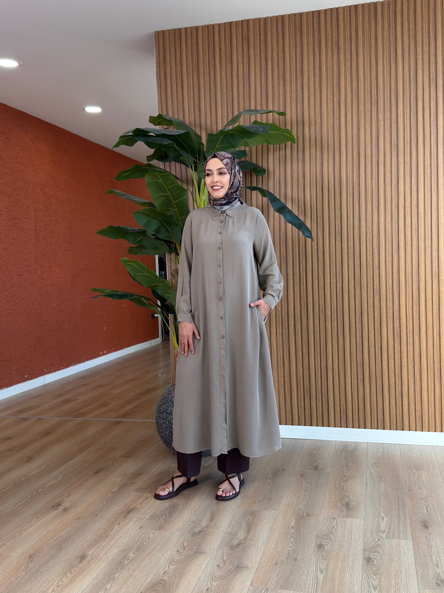 Vera Tensel Tam Boy Tunik  - Vizon