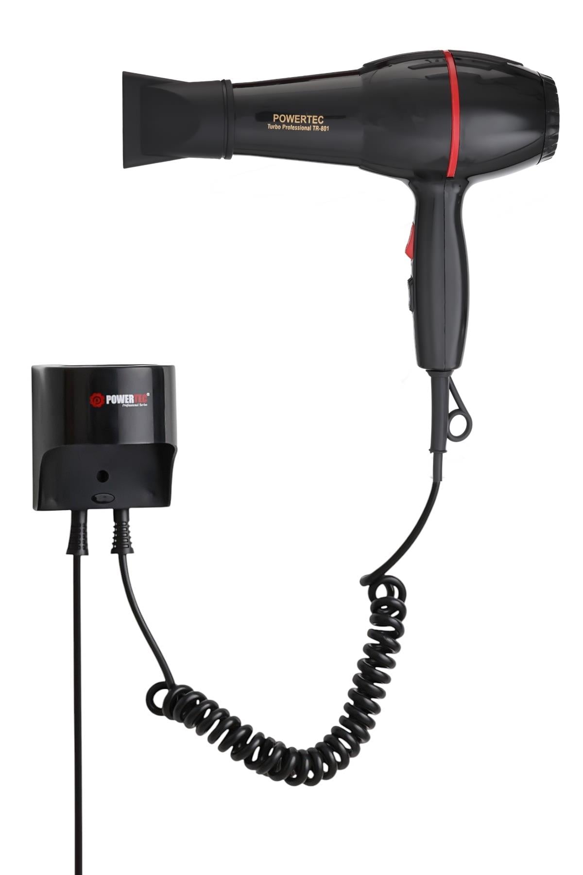 Powertec TR-301 Askı Aparatlı | Otel Tipi | Profesyonel Saç Kurutma & Fön Makinesi