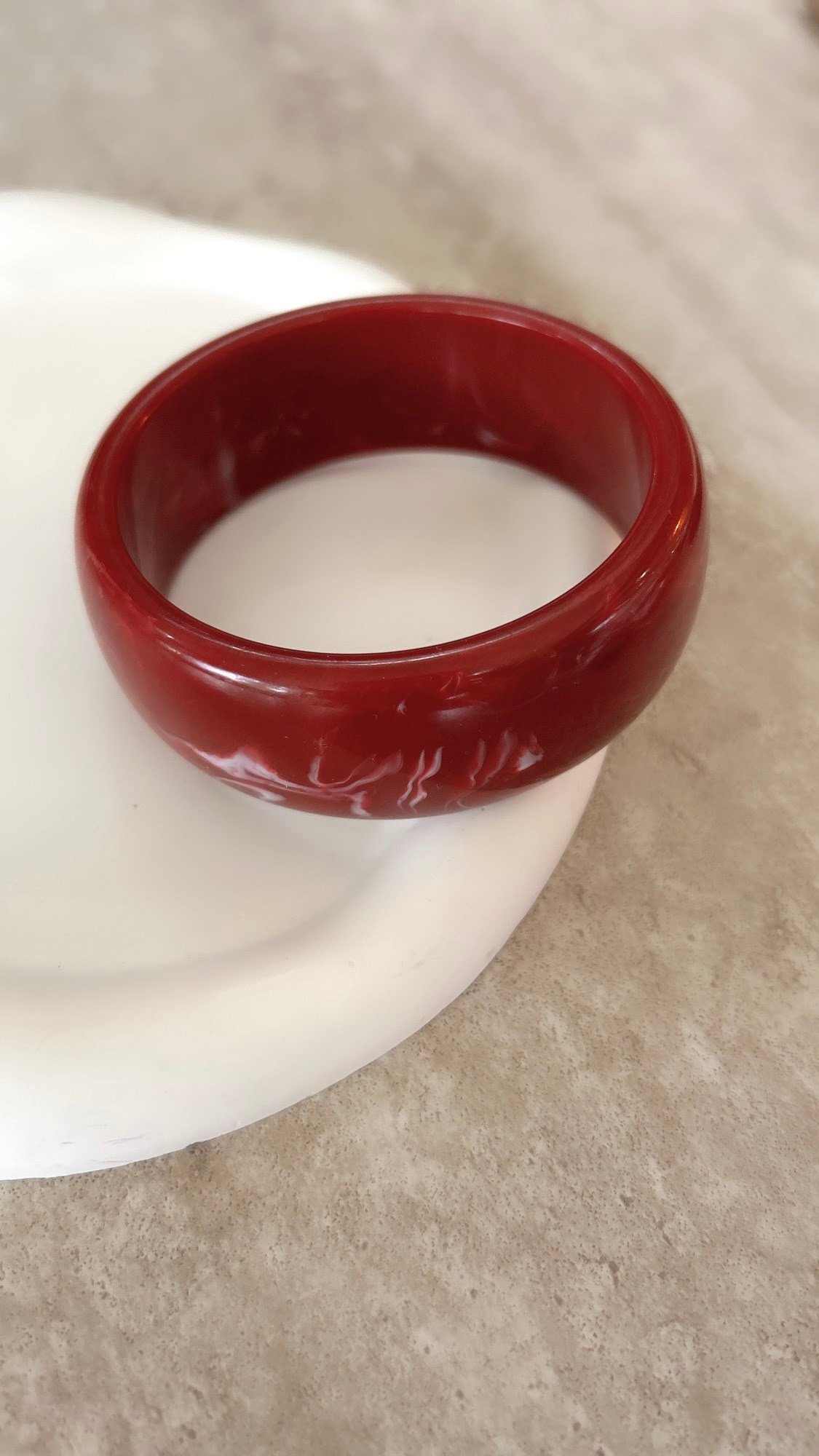 Bordo Geniş Kemik Bileklik