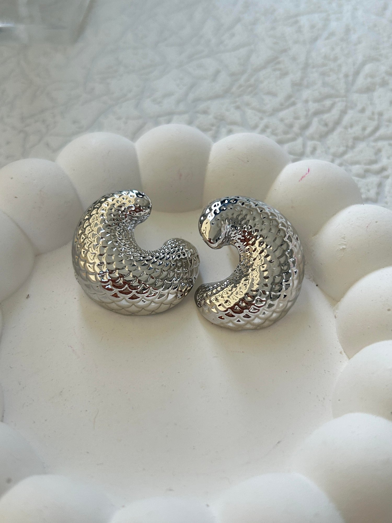 Boynuz Silver Küpe