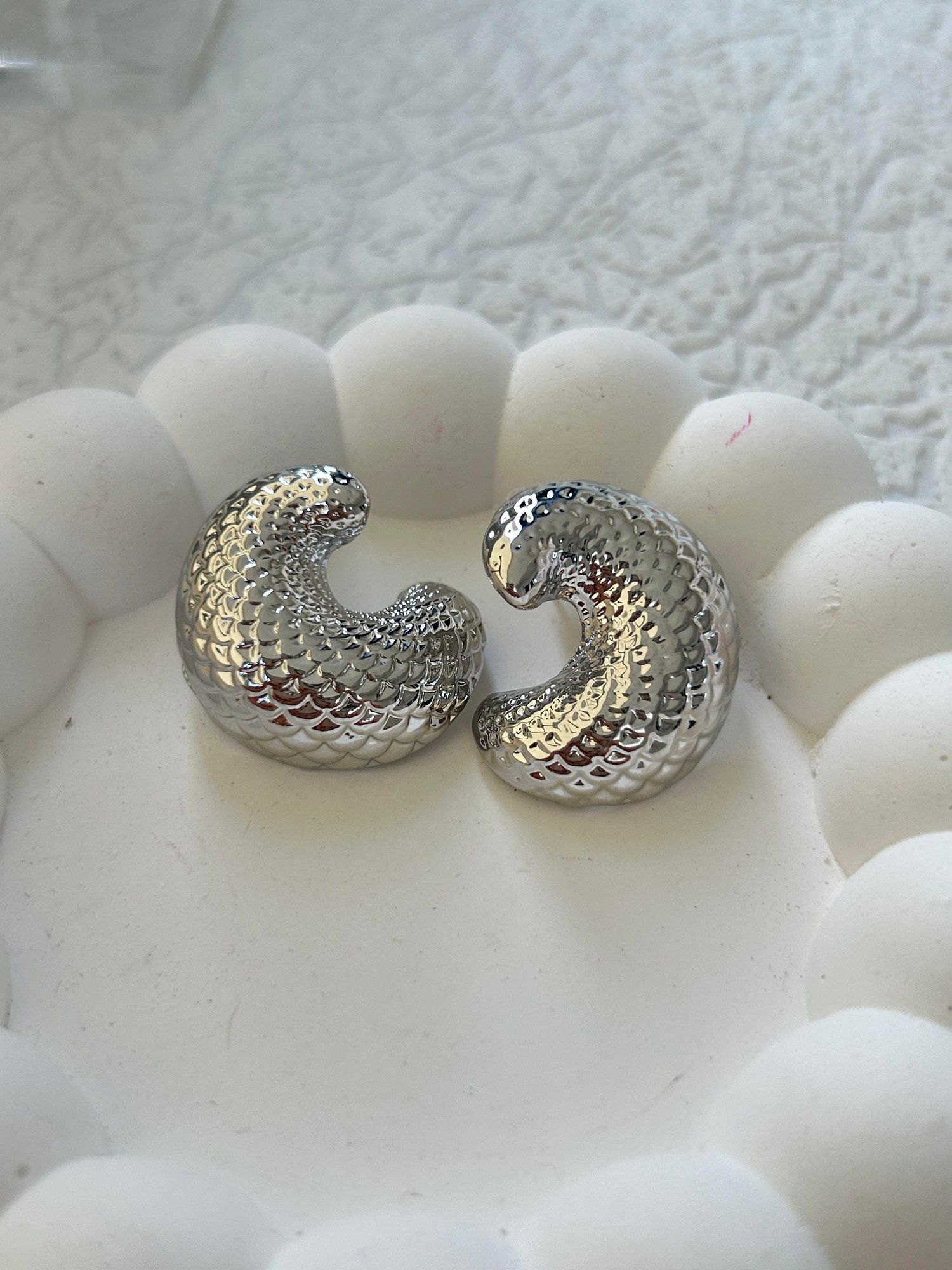 Boynuz Silver Küpe