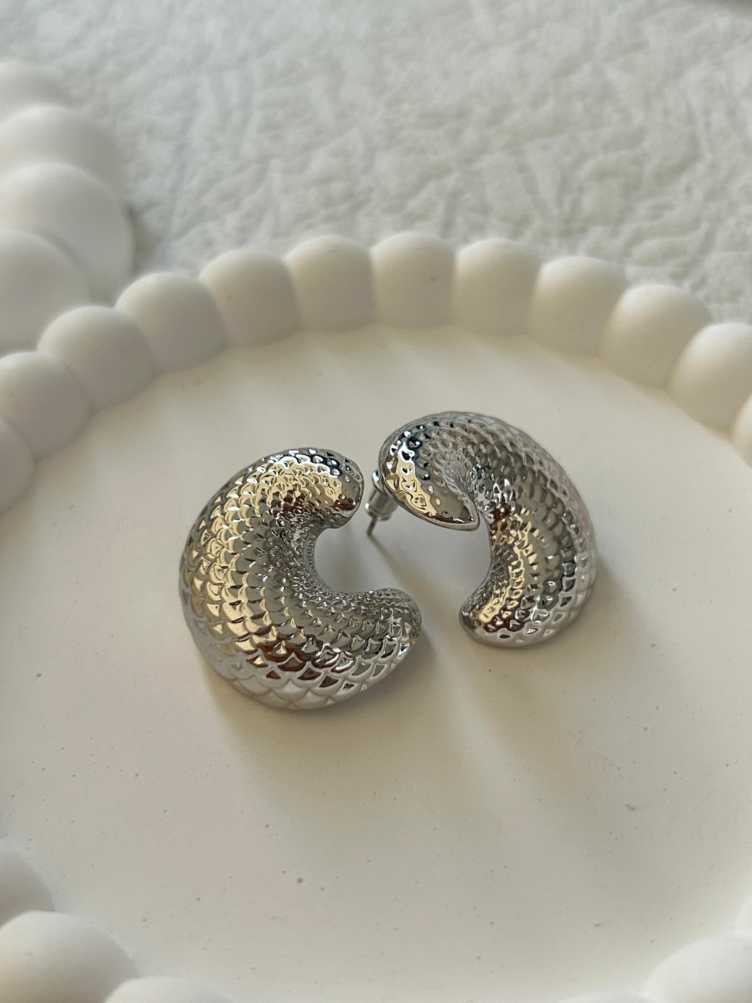 Boynuz Silver Küpe
