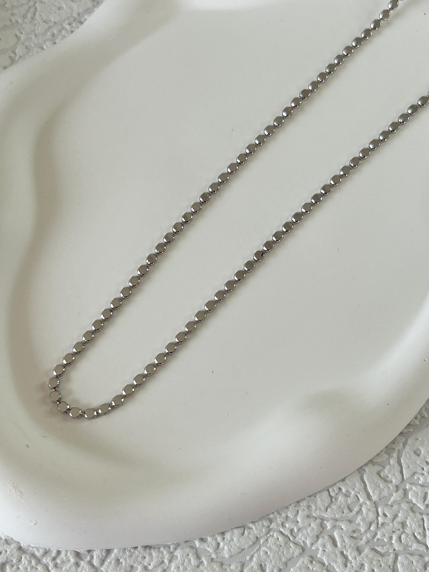 Ezme Zincir Silver Kolye 60 cm