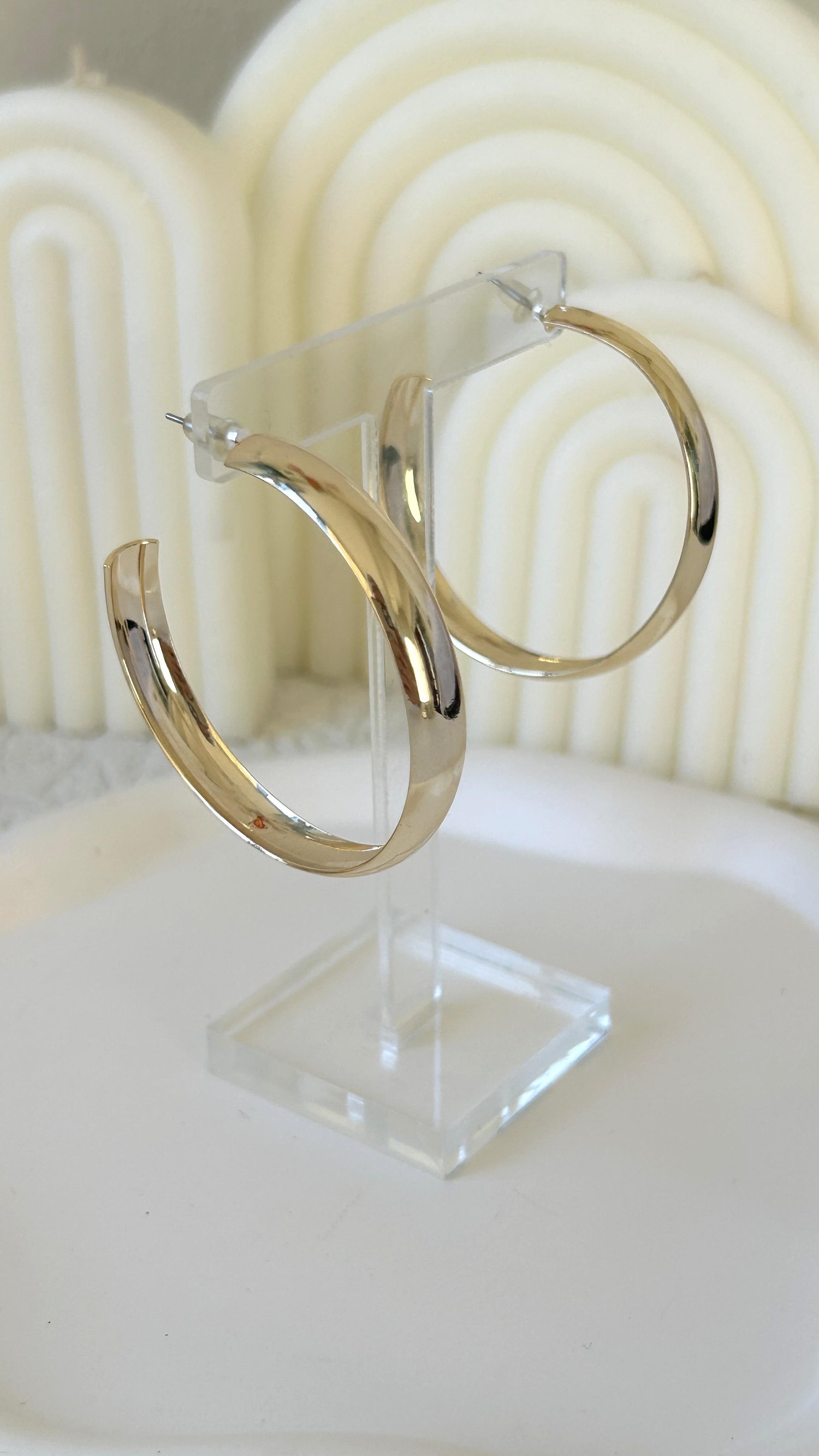 Halka 5 cm Gold Küpe