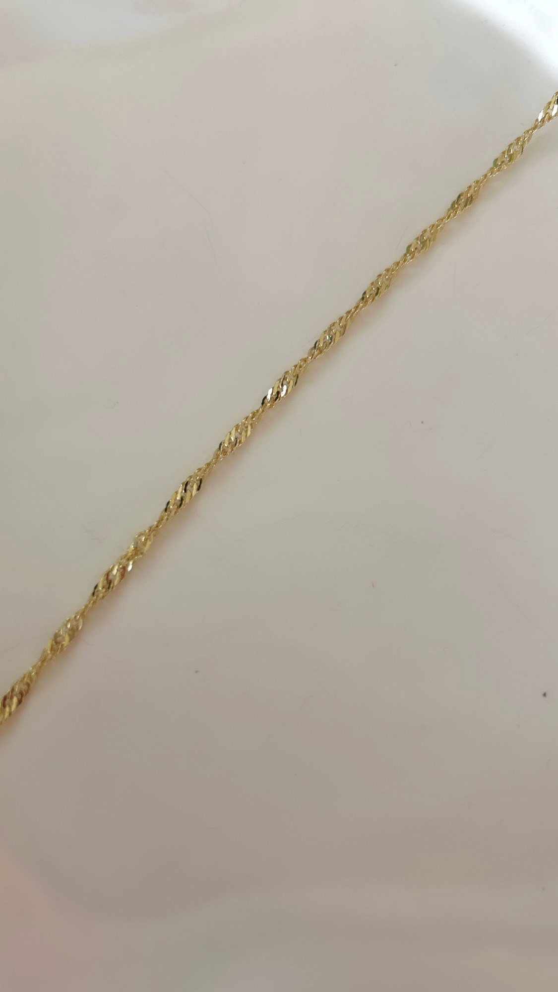 İnce Burgu Zincir Gold Bileklik