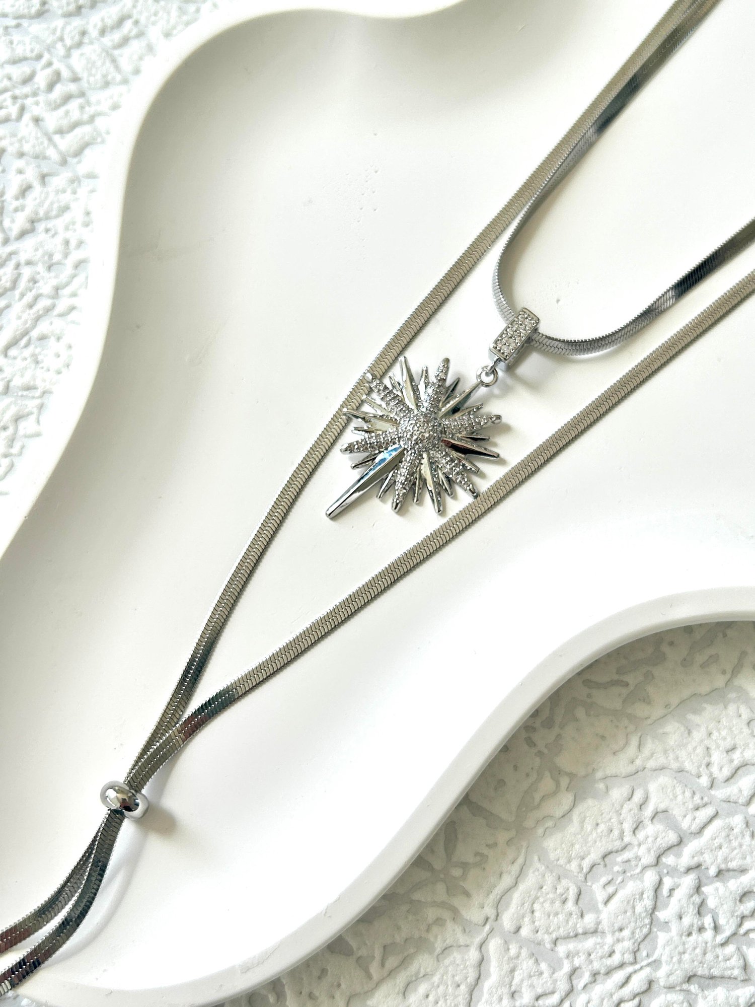 Kutup Yıldızı İtalyan Zincir Silver Kolye