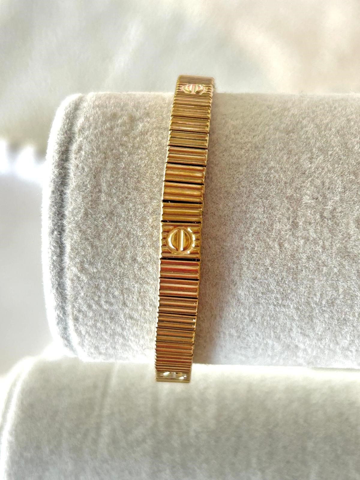 Marka Model Lastikli Çelik Gold Bileklik (6mm)