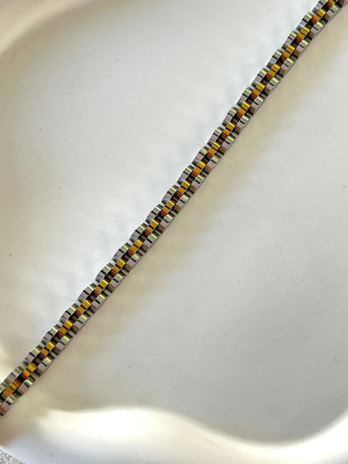 Marka Model Rlx Çelik Gold Detay Bileklik (2mm)