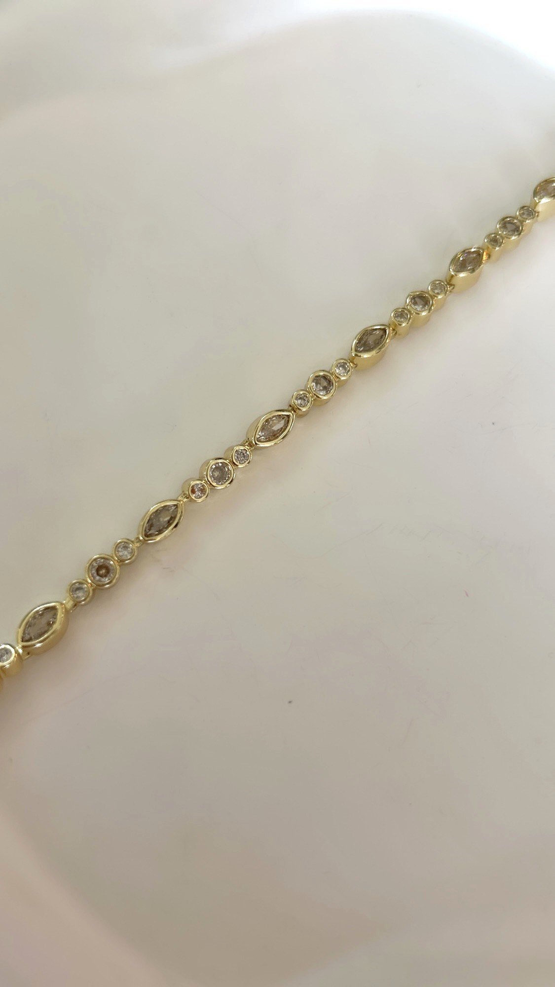 Markiz Taşlı Gold Bileklik