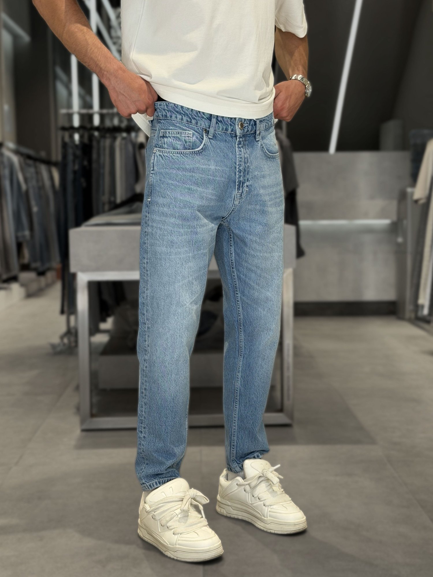 BASIC MAVI BOYFRIEND PANTOLON 5207-1