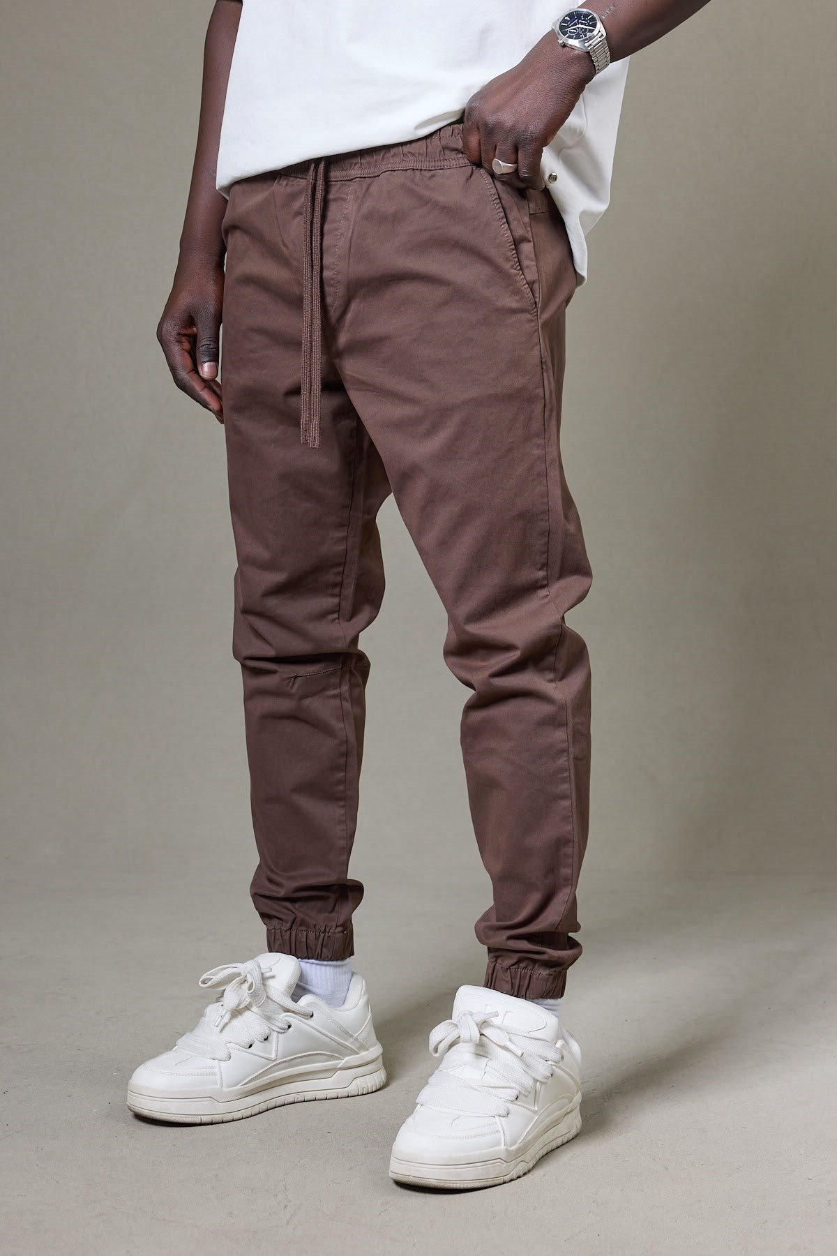 KAHVERENGİ GABARDİN JOGGER PANTOLON 5133-1