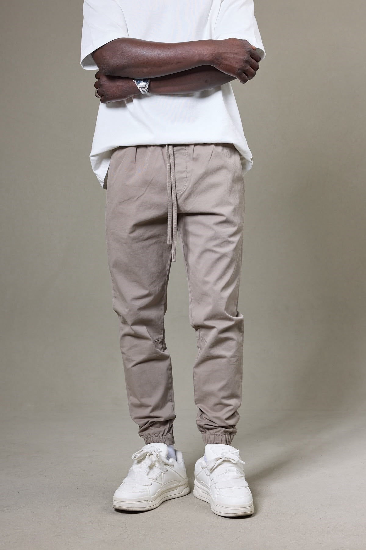 KÜL RENGİ GABARDİN JOGGER PANTOLON 5133-4