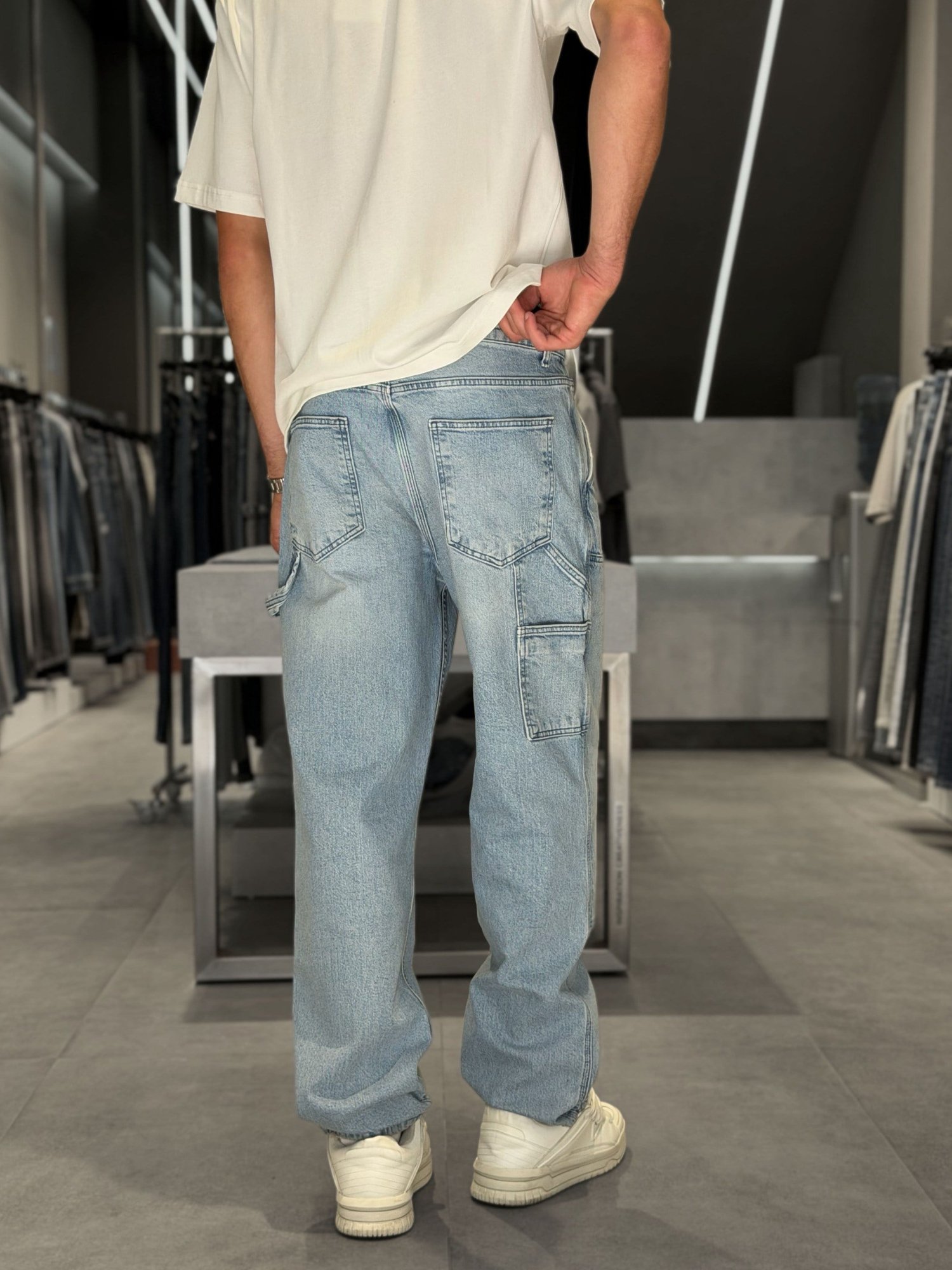 MAVİ MODELLI BAGGY PANTOLON 5142-5