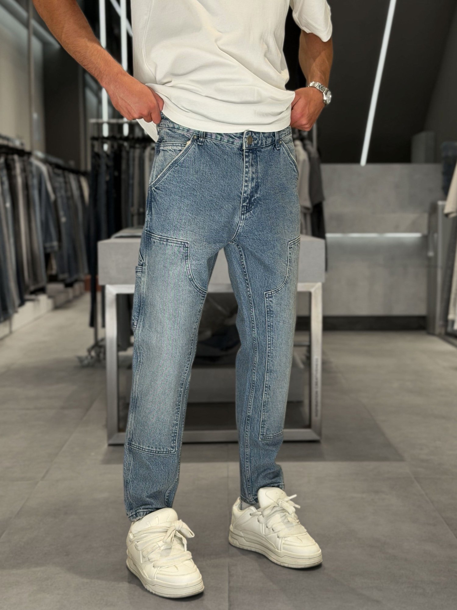 MODELLI MAVİ BOYFRIEND PANTOLON 5131-6