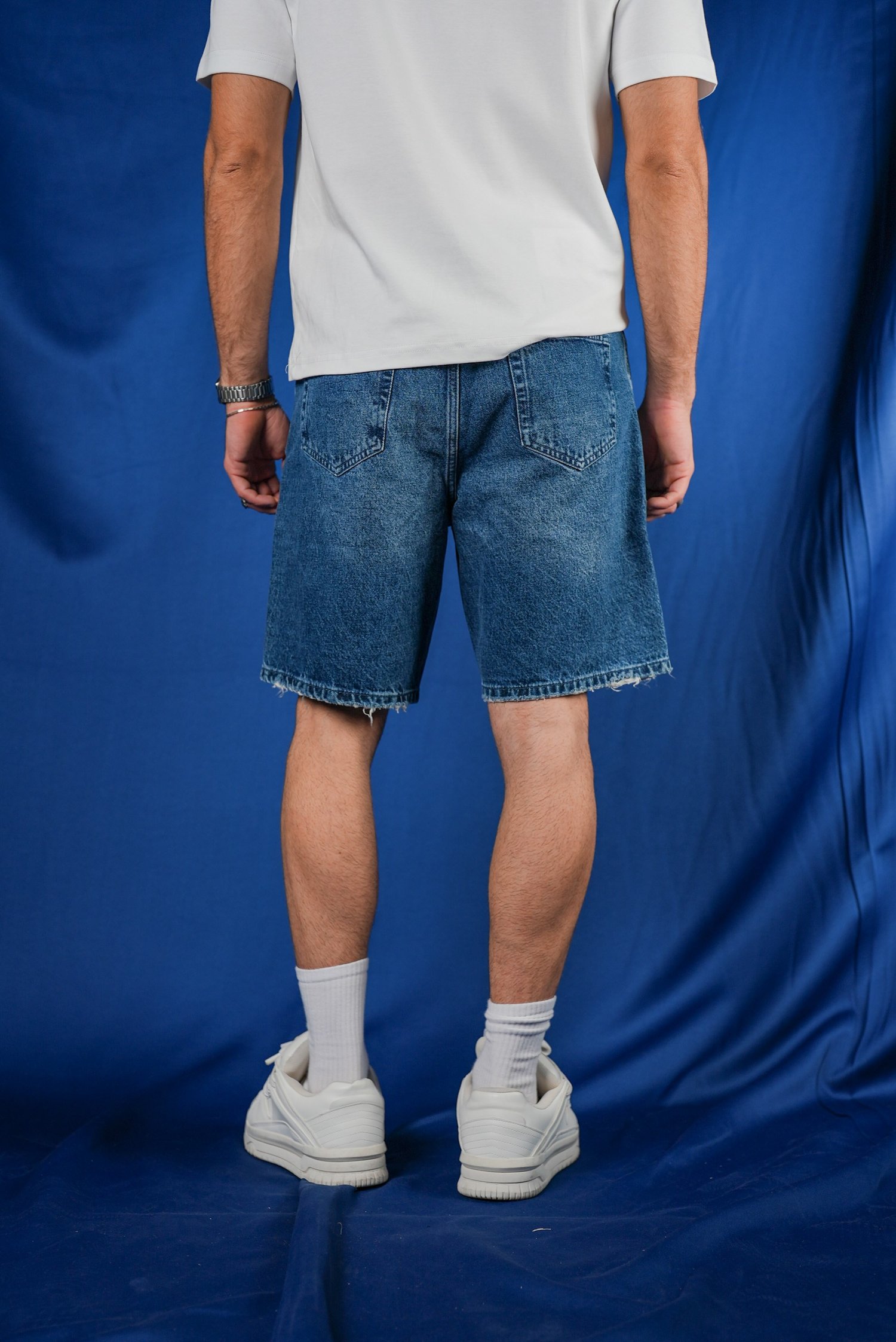 R8 ERKEK BAGGY KOT ŞORT KOYU MAVİ