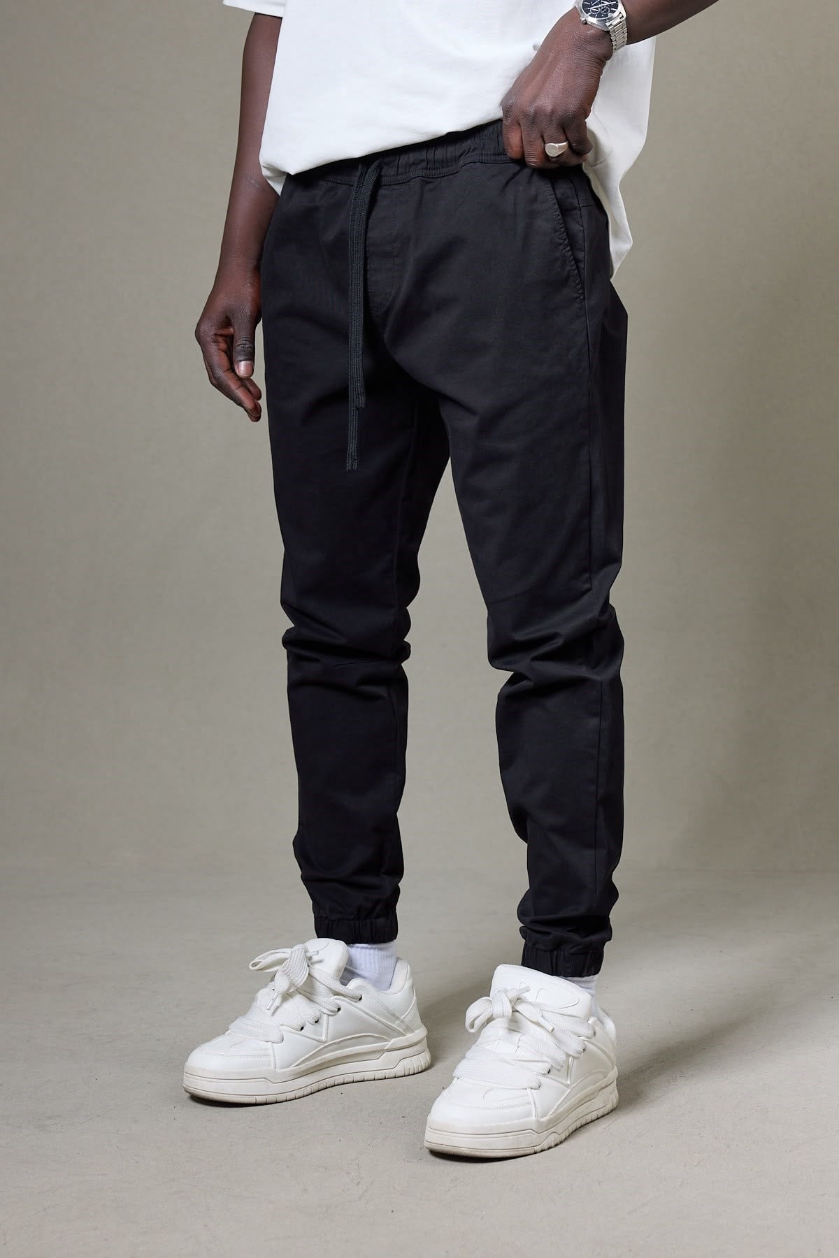 SİYAH GABARDİN JOGGER PANTOLON 5133