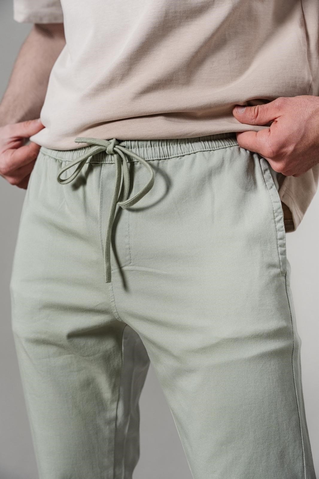 YESIL GABARDIN JOGGER PANTOLON 3993-4